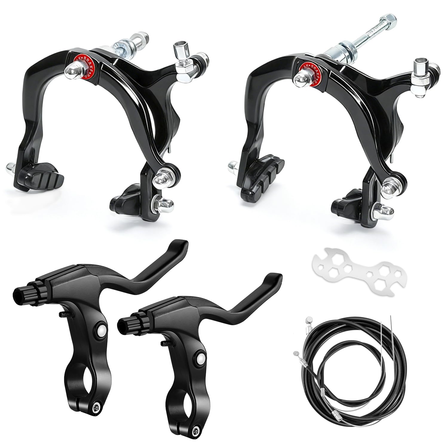 Photo 1 of Qcdou Bike Brakes Calipers Set, C Shape Aluminum Bicycle Brakes