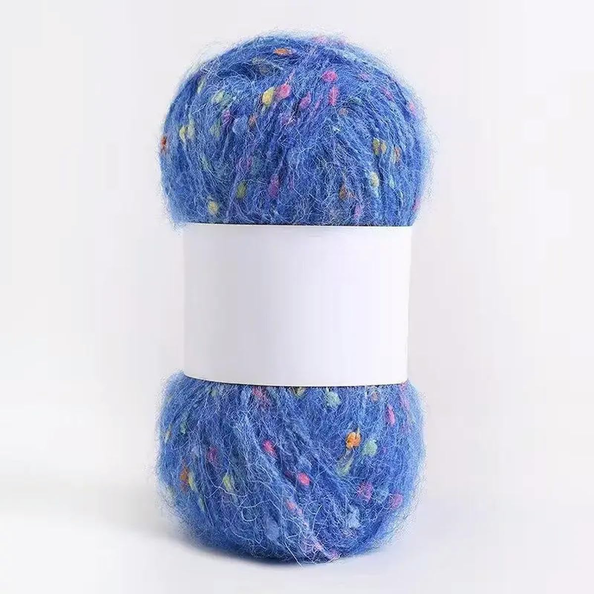 Hilo de Mohair de Lunares de Colores, 100 g/Set, para Tejer a Mano, Bufandas, Sombreros, Bolsos, Ropa, muñecas, Lana Polar, Suave y esponjosa.