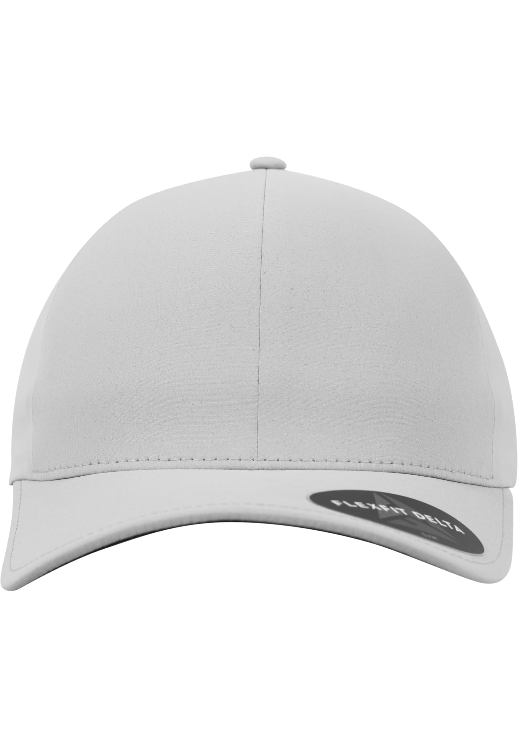 Flexfit Delta Baseball Cap, Unisex Basecap aus Polyester für Damen und Herren, ohne Naht, wasserabweisend, silver, S/M