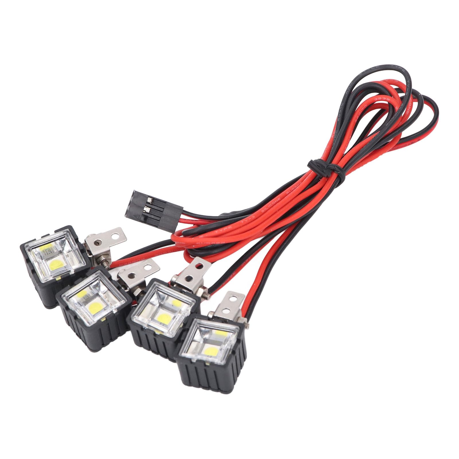 RC -LED -Leuchten, RC -Auto -Front -Scheinwerfer für Axial für SCX10 90046 für RC Car Lights Weiße Beleuchtung Hochhellig LED -Scheinwerfer für 1:10 RC Crawler (4LED)