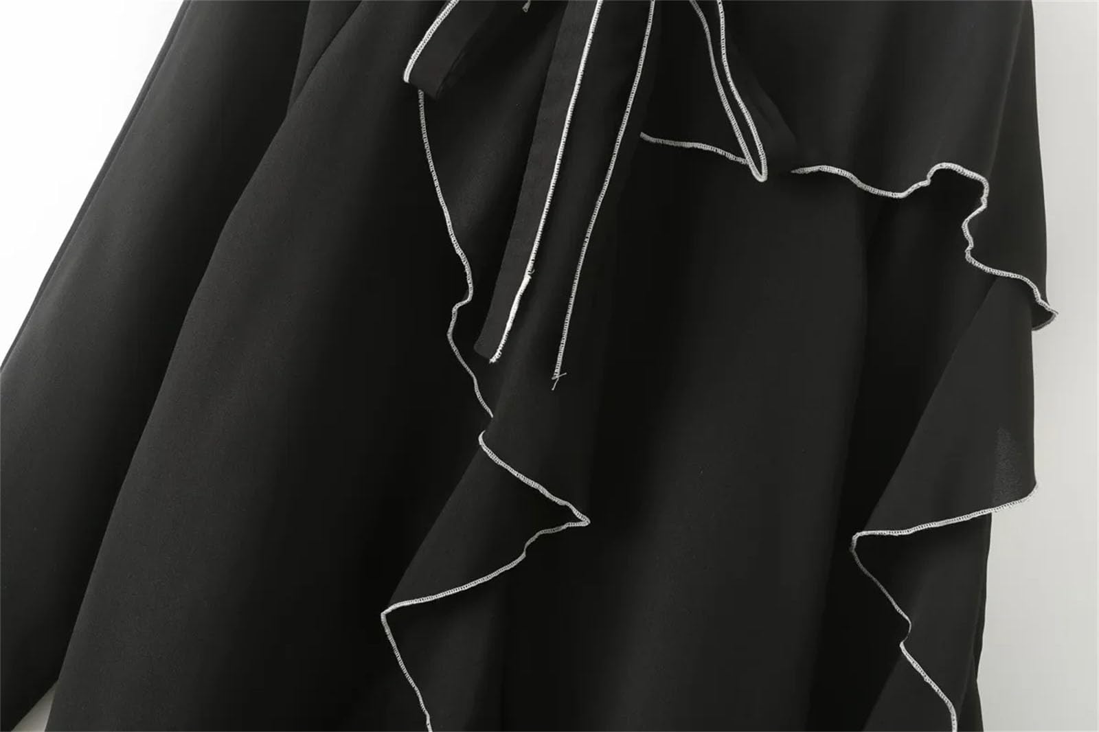 Camicette da donna primaverili con volant per donne eleganti casual allentate camicie a maniche lunghe top