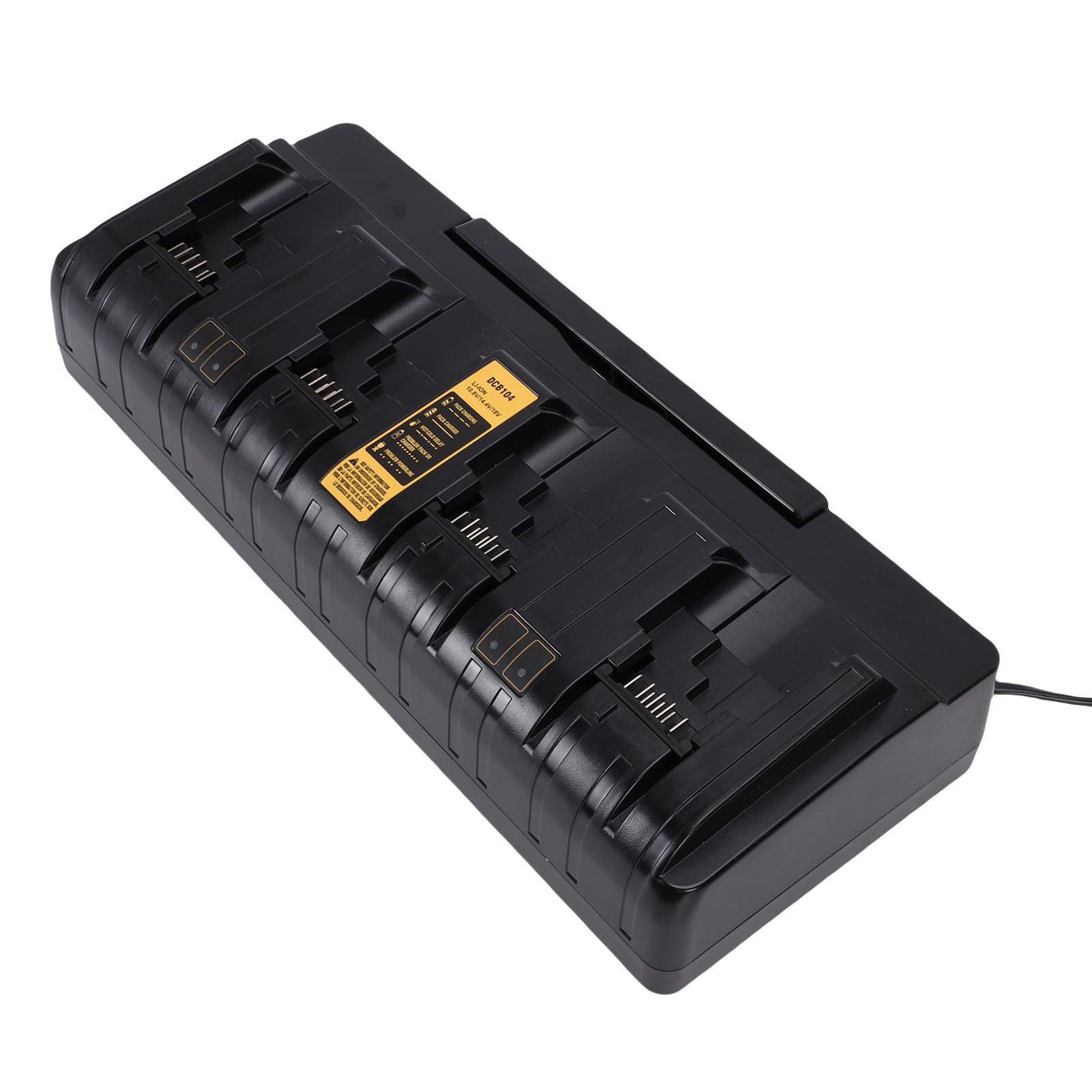 4-portowa ładowarka do Elektronarzędzi z Szybkim ładowaniem 3A i Zabezpieczeniem Przed Przegrzaniem do Akumulatorów Litowo-jonowych DCB104 DCB127 DCB182 DCB184 DCB200 (wtyczka UE)