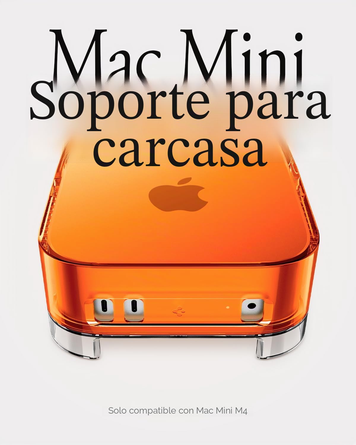 Spigen Classic C1 Funda con Soporte para Filtro de Aire Integrado Compatible con Mac Mini M4 / M4 Pro Chip (2024) - Tangerine