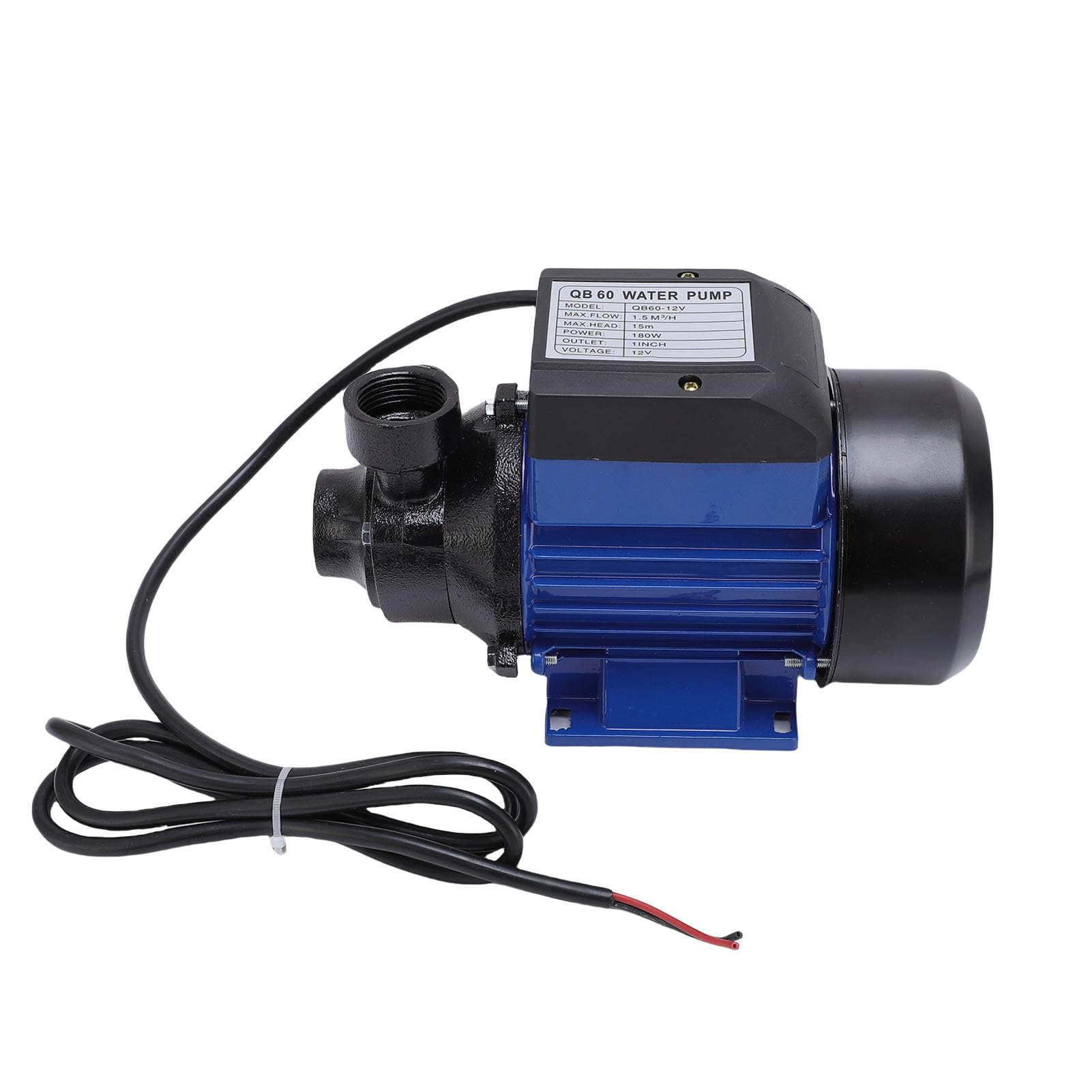 YWBL-WH Bomba de Pozo Solar de 180 W con Cabezal de 15 M, Junta de Tubería NPT de 1 Pulgada para Riego de Estanques de Jardín, Bomba de Transferencia de Agua Eléctrica con Flujo de 1,5 ³/h y Motor