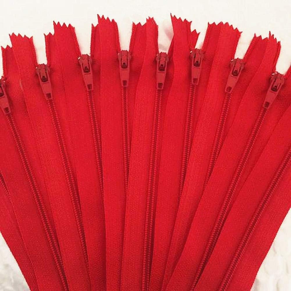 YTJY 10pcs 3 1224 Inch (3060cm) Nylon Coil Zippers for