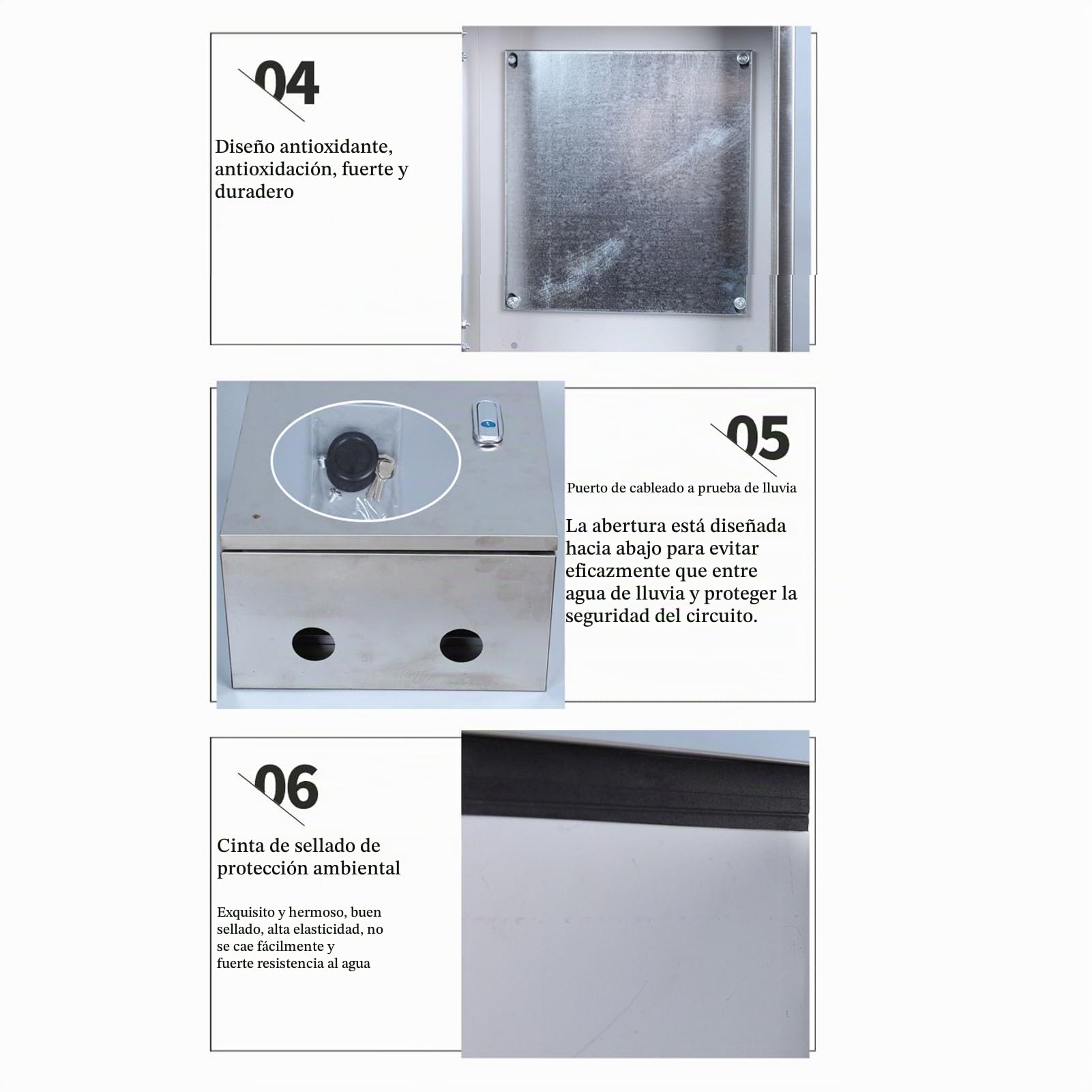 Gabinete Eléctrico Gabinete De Acero inoxidable,Caja De Proyecto Exterior Resistente A La Vidria,Caja De Conexiones Caja De Conexión Caja Divisional De Cable,Caja De Conexión Eléctrica Con Placa De