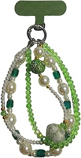 [ＺＨＯＮＧＪＵＥ] スマホストラップ ハンドストラップ 携帯ストラップ パール付き ビーズ チェーンストラップ パールストラップ 三つチェーン 全機種対応 紛失 落下防止 手作り クリスタル