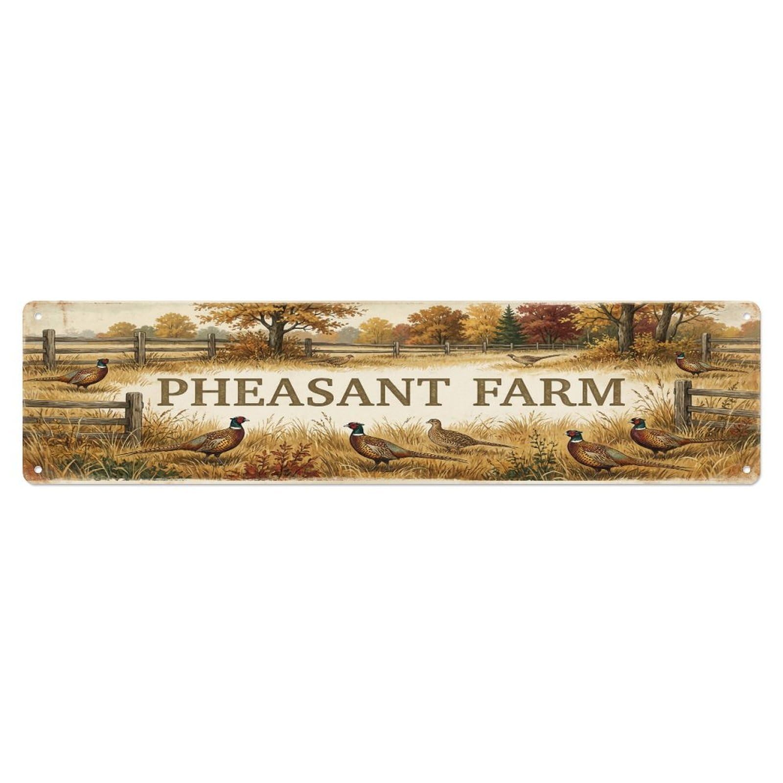 Vintage Yard Inn Bird Farmhouse Funny Bird Backyard Farm Metal Tin Sign Plaque Wall Decor for Cafe, Club, Garden Metal Poster 4x16Inch