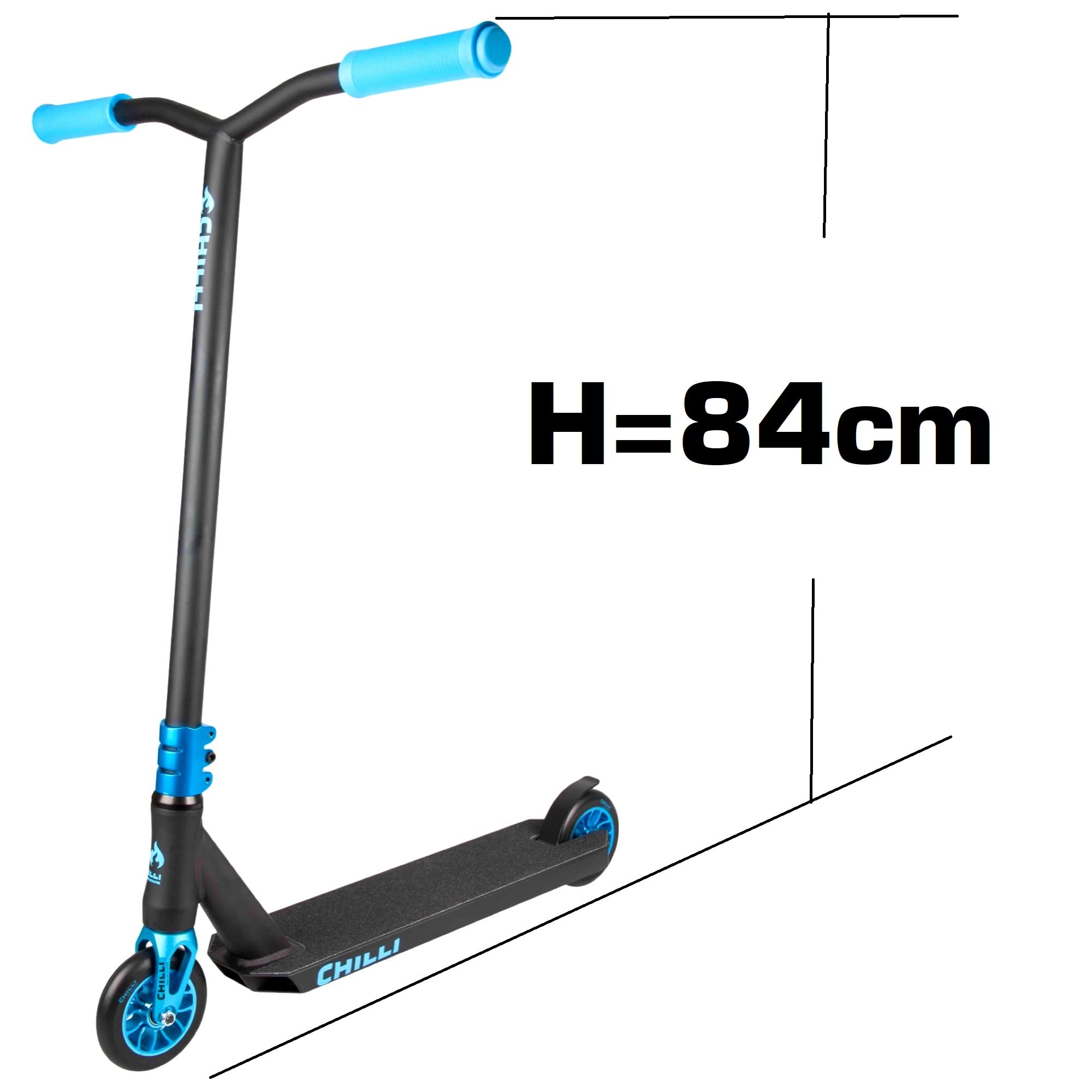 Chilli - Monopattino Pro Scooter Reaper Stunt Scooter, 110 mm, con manopole Odi e adesivo F26