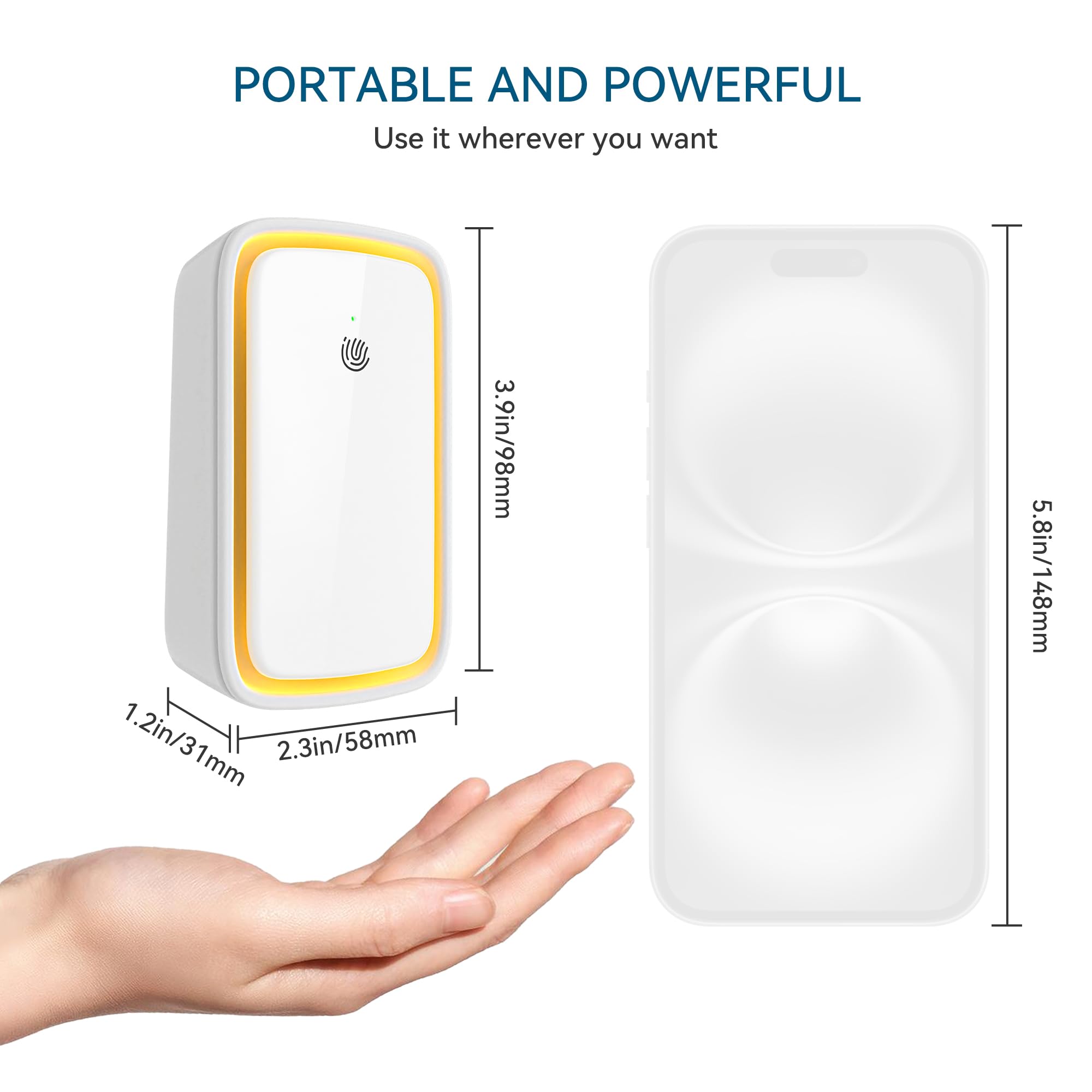 Ionizzatori d'aria per casa, ioni negativi plug in per camera da letto, studio, ufficio, palestra, hotel, cucina, mini filtro d'aria, portatili (confezione da 4)