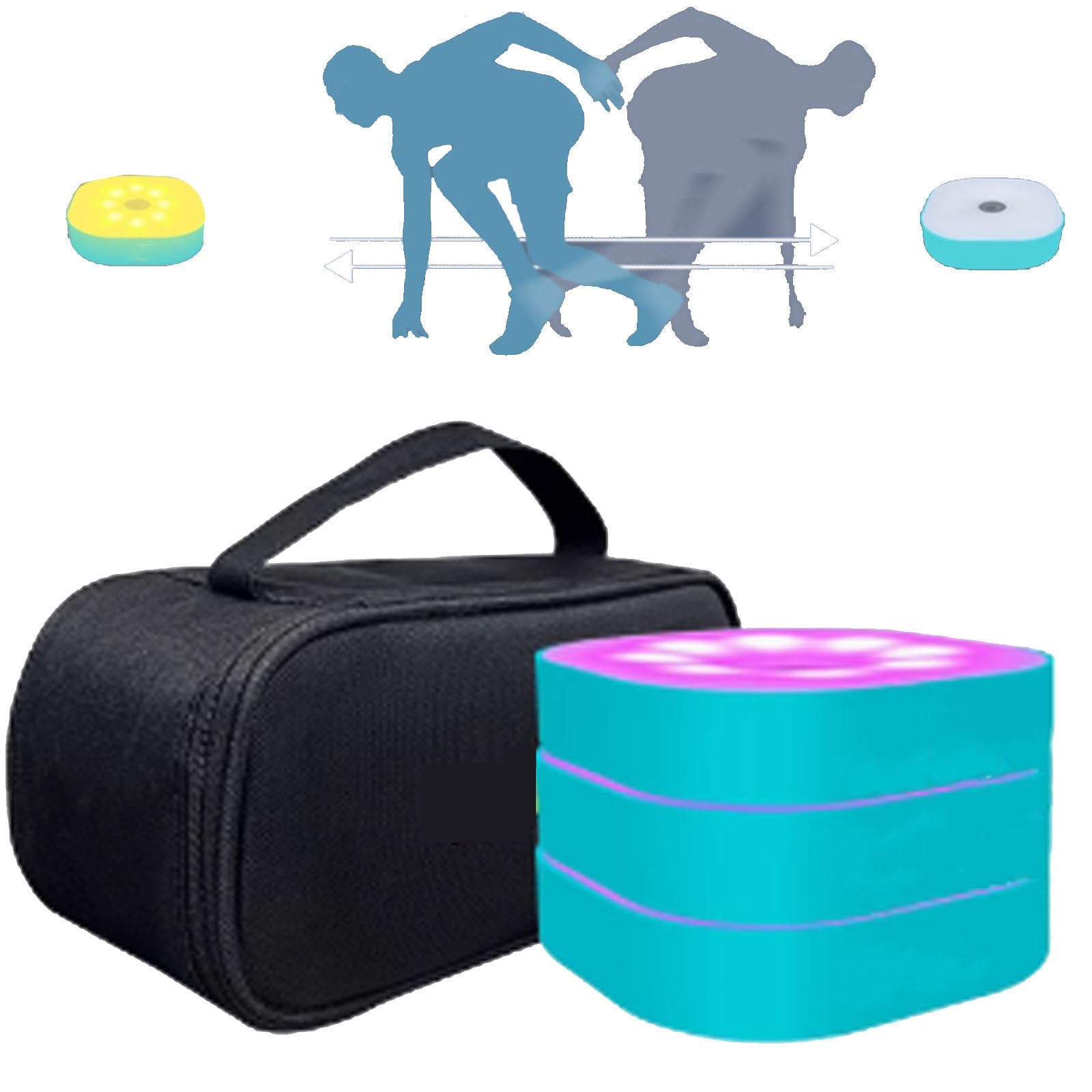 LjyAeono Reaction Training Light, 4 Modes Agile Fitness Light, Hand-Eye Coordination Training for Improve Speed, Agility and Reaction Time 3lights