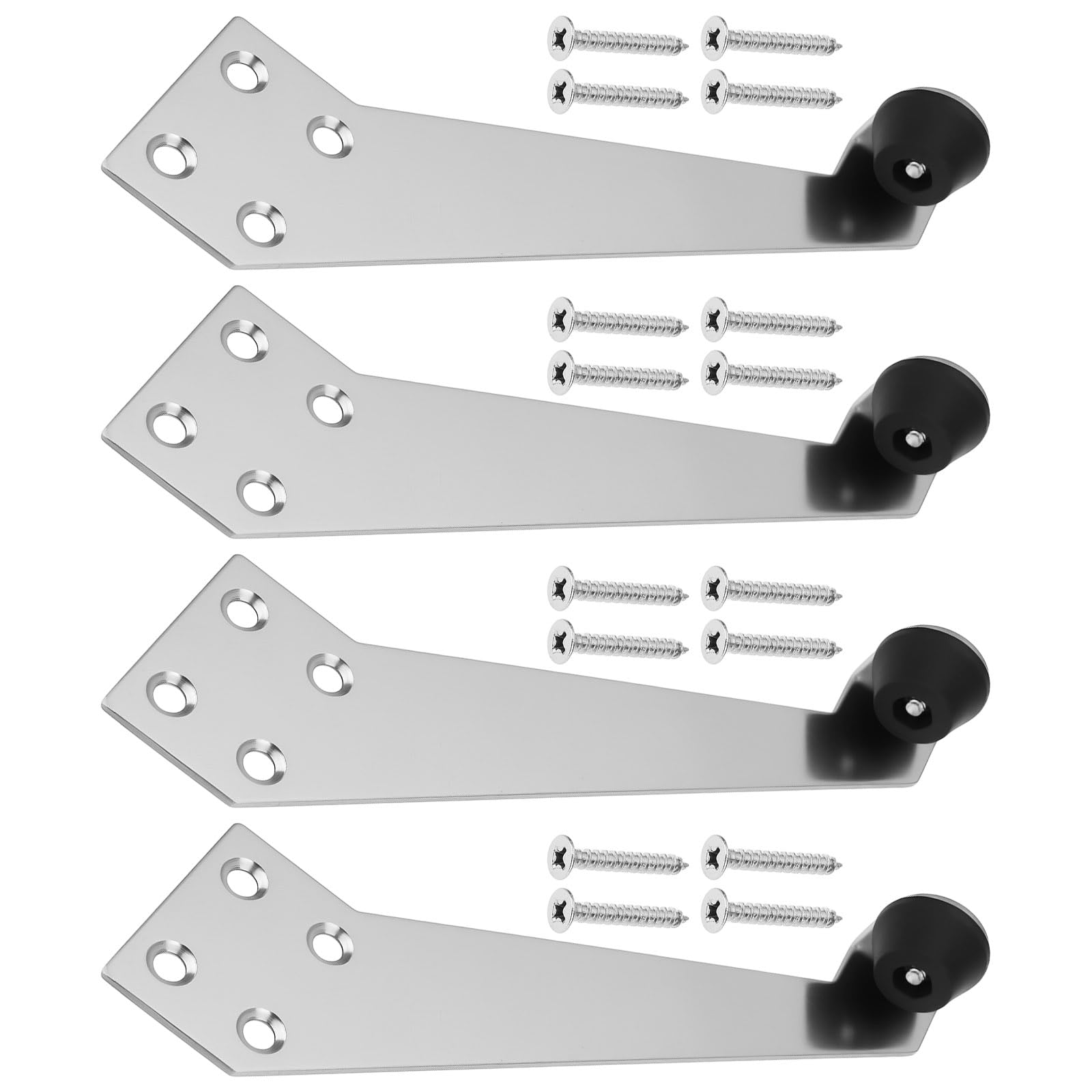 OTOTEC 4 Set Open Limiter Door Stopper Buffer Hinge with Screws for Bedroom Kitchen Living Room, Right