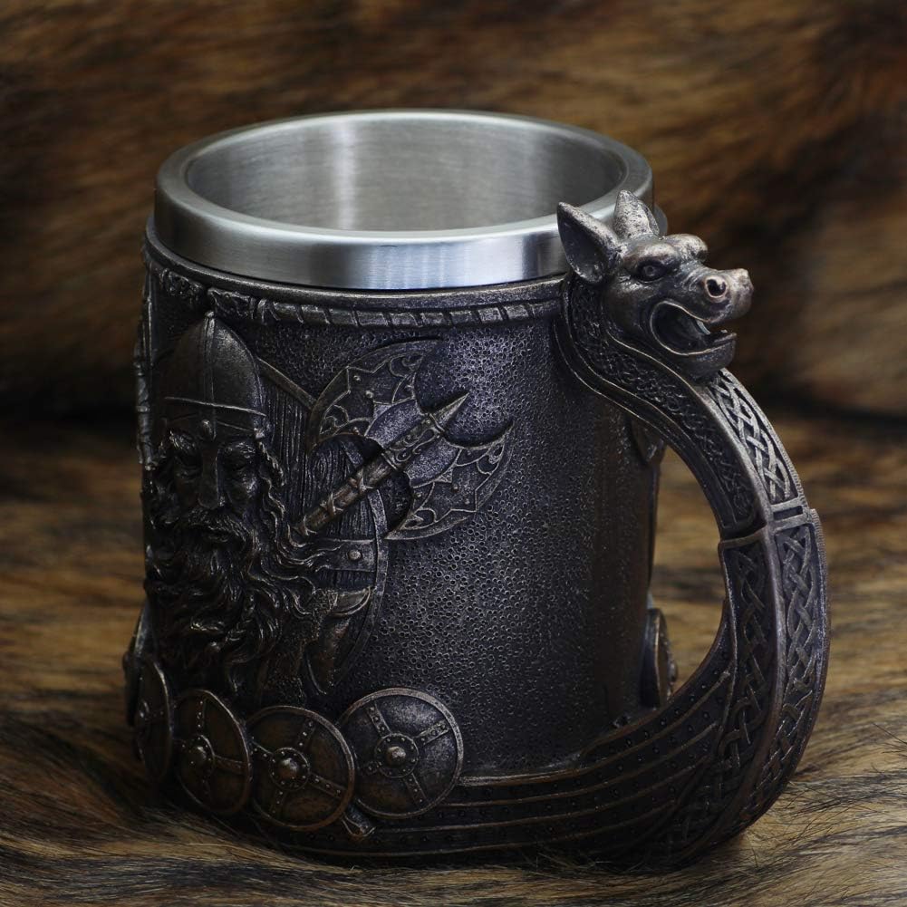 Stainless Steel Skull Mug Viking Drinking Cup Skeleton Resin Beer 42 61AZvhZPqtL. AC SL1001