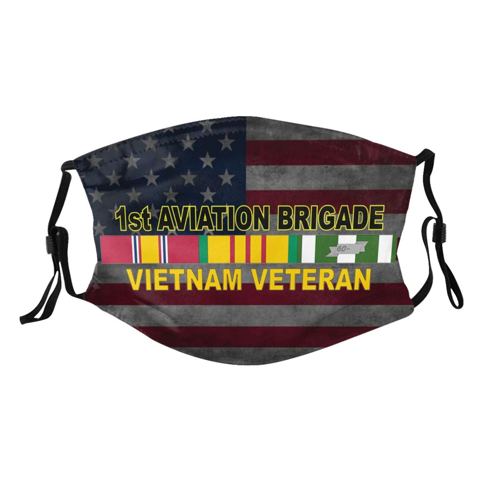 1st Aviation Brigade Vietnam Veteran Adult Dust Mask Adjustable Dust Face with 2 Filter21