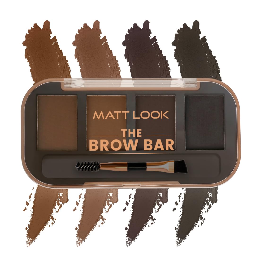 MATT LOOK Eyebrow Palette With Wax Cream |Travel-Friendly Eyebrow Palette With Blendable Colors For Face Makeup | Shade-Intense 03, 8 gm