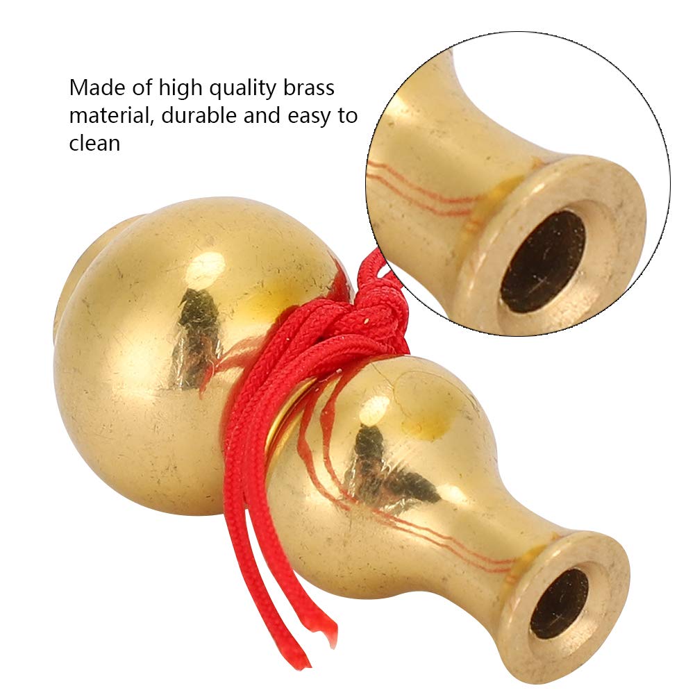 Feng Shui Brass Gourd, 3.5cm/1.4in Mini Chinese Feng Shui Brass Wu Lou Brass Cucurbit - Image 3