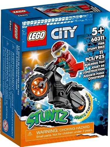 City Stuntz Stunt Bike Antincendio, Moto Giocattolo con Funzione “Carica e Vai”, Idee Regalo per Bambini dai 5 Anni, 60311 - Lego - Immagine 2
