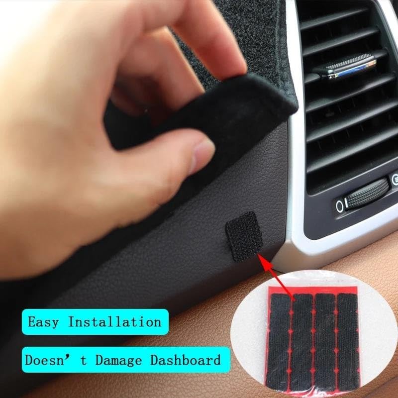 Tapis Tableau Bord Pour Toyota Pour Land Pour Cruiser Pour Prado J150 LC150 FJ150 2010-2020 2021 2022 Couverture Tableau Bord Voiture Pare-Soleil Pad Couverture Tableau Bord(A RHD Red Side