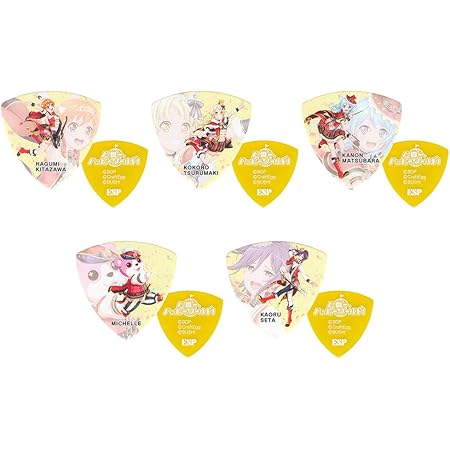 Amazon Esp X バンドリ ハロー ハッピーワールド 3 キャラクター ギターピック5種各2枚 10枚セット ギターピック 楽器