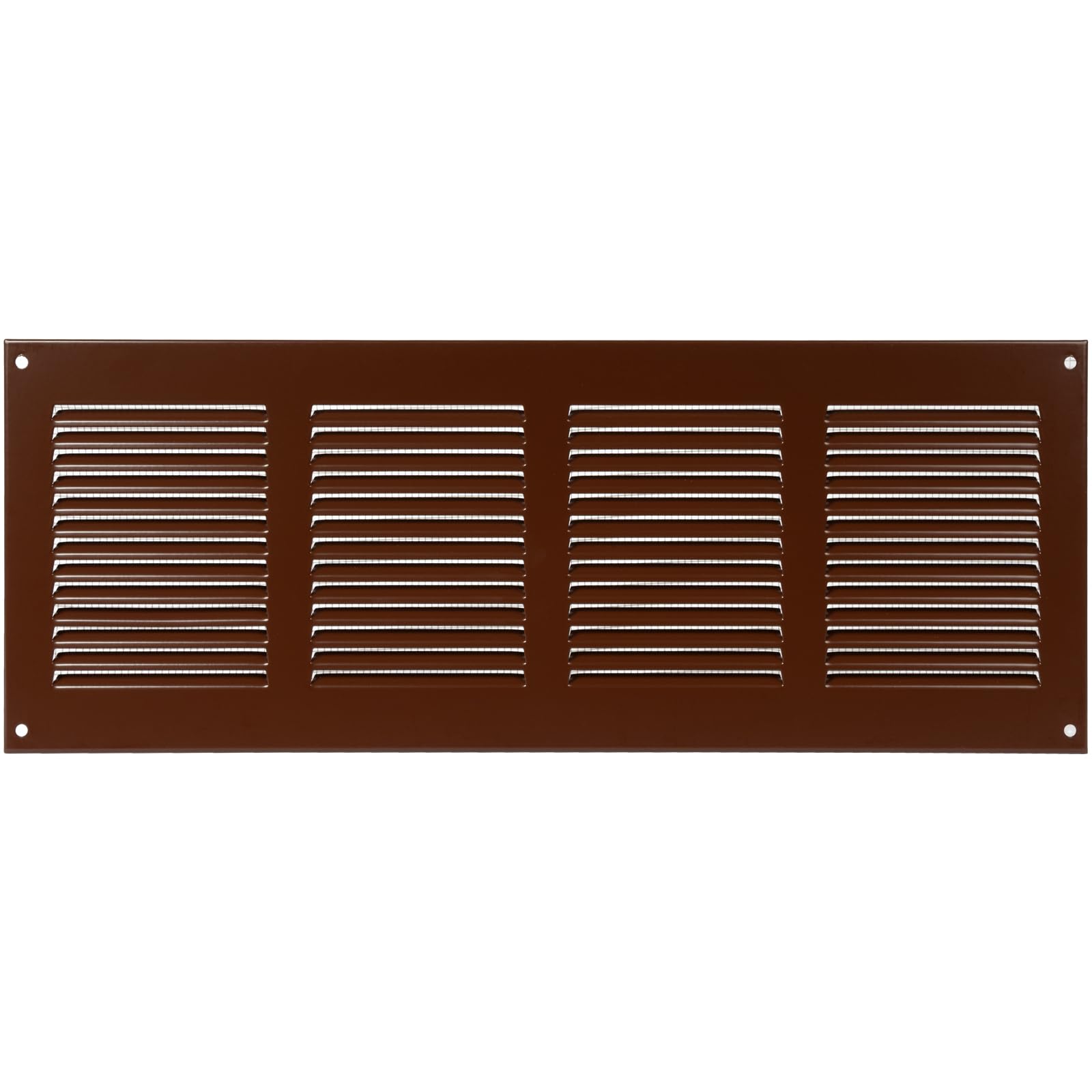 Grille d'aeration anti-debris en acier marron 400x150 mm pour Reseau CVC Repa Market