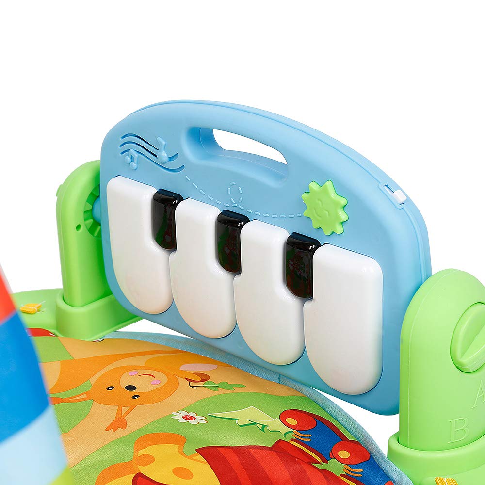 Tapis d'éveil Bébé, Tapis d'éveil et de jeux pour Nouveau-né avec Musique et Lumières,Tapis de Jeu épaissi bébé Fitness Piano pour Naissance en Garçons et Filles, Arches de Jeu et Jouets - 2