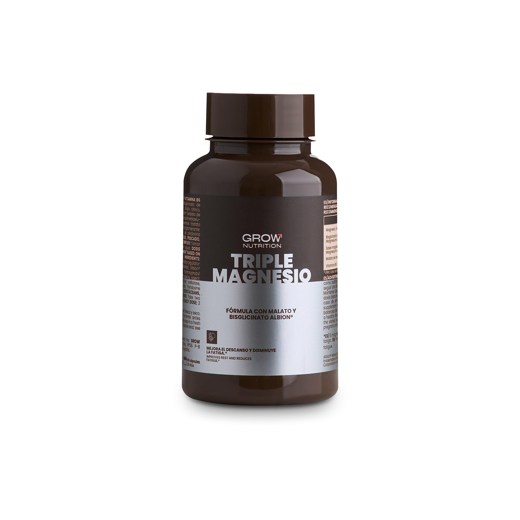 Grow Wellness Lote Stay Calm + Triple Magnesio | Ashwagandha KSM-66, Rhodiola, Schisandra, L-Teanina, Magnesio Albion TRAACS y Vitamina B6 | 2 Envases de 60 Cápsulas