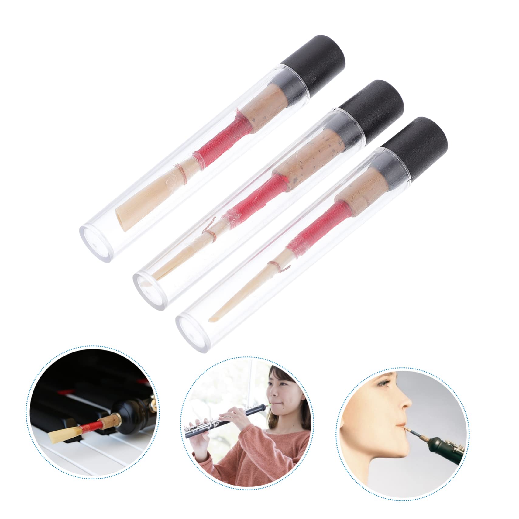 ibasenice 15pièces Anches Oboe Artisanales Avec Boîtes De Rangement Accessoires Bois Pour Musiciens