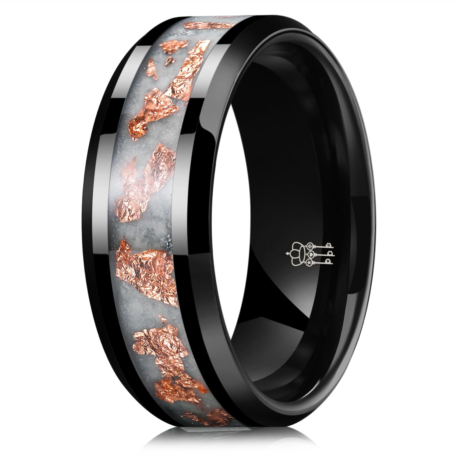 THREE KEYS JEWELRY Black Tungsten Rings
