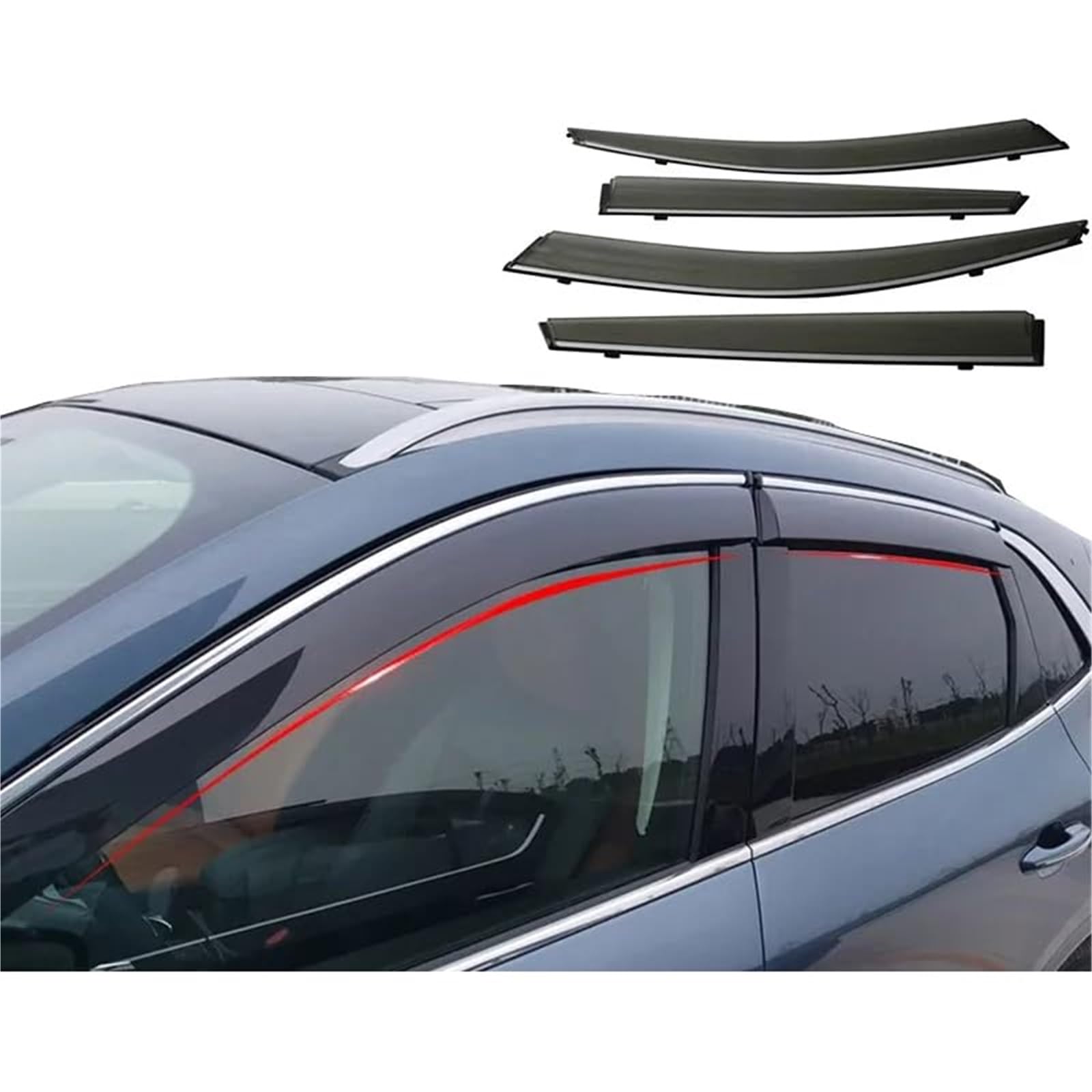 Owiewki szyby bocznej, dla ford, dla Edge L MK3-CDX706 2023 2024