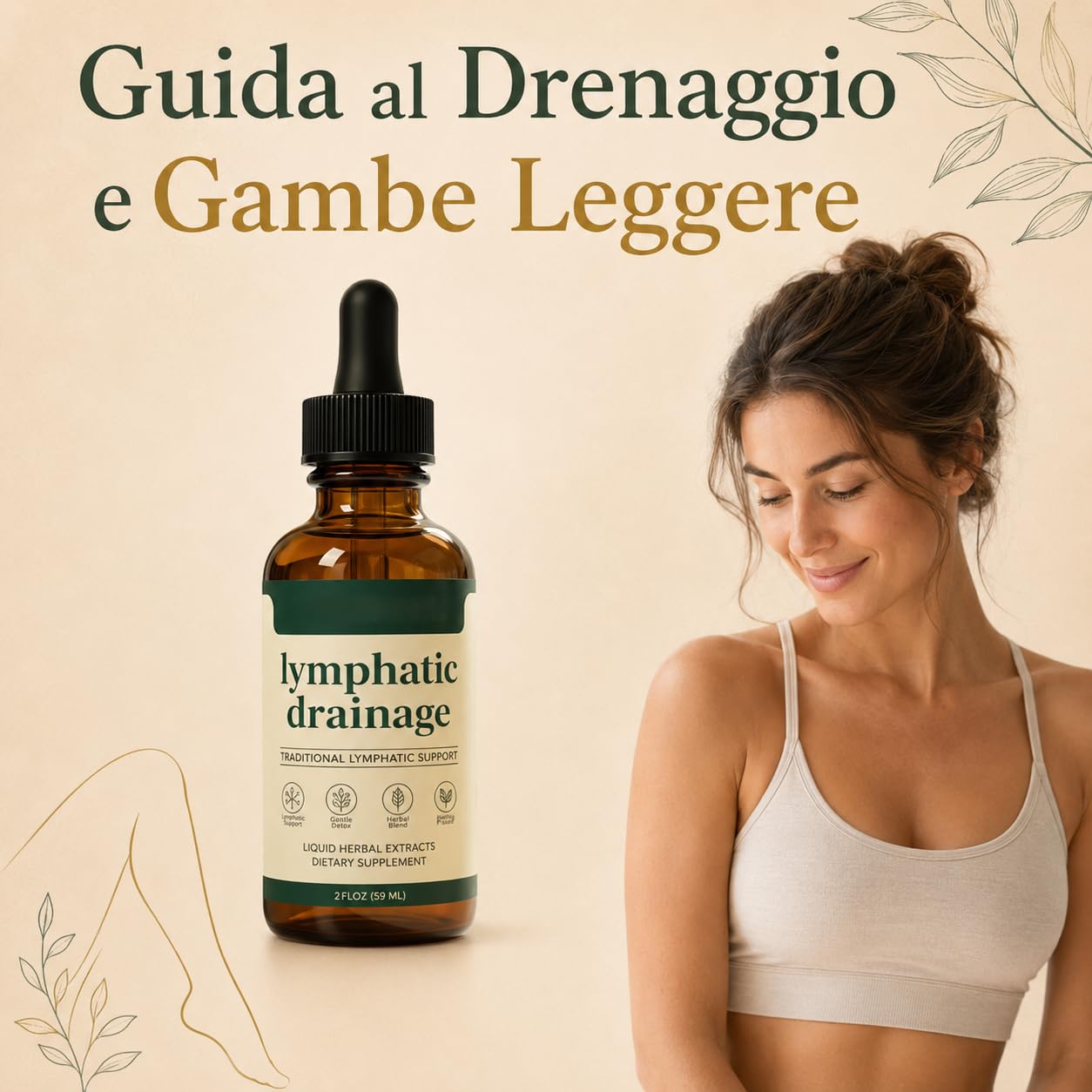 Linea Drenaggio Linfatico — Gocce Per Uomo Donna Con Componenti Naturali Formato Pratico Da Portare In Borsa Integratore Liquido Per Cura Quotidiana E Stile Di Vita Attivo (3 PCS)