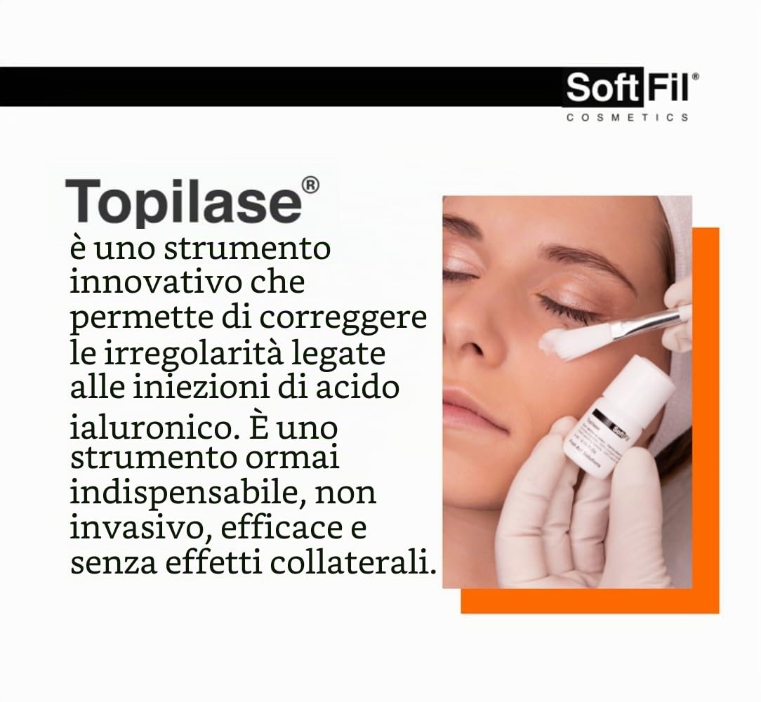 SoftFil Topilase – Trattamento dermo-regolatore post filler – Corregge eccessi e imperfezioni da acido ialuronico – Effetto lenitivo – 100% naturale – Sicuro, senza iniezioni – Flacone 3 ml