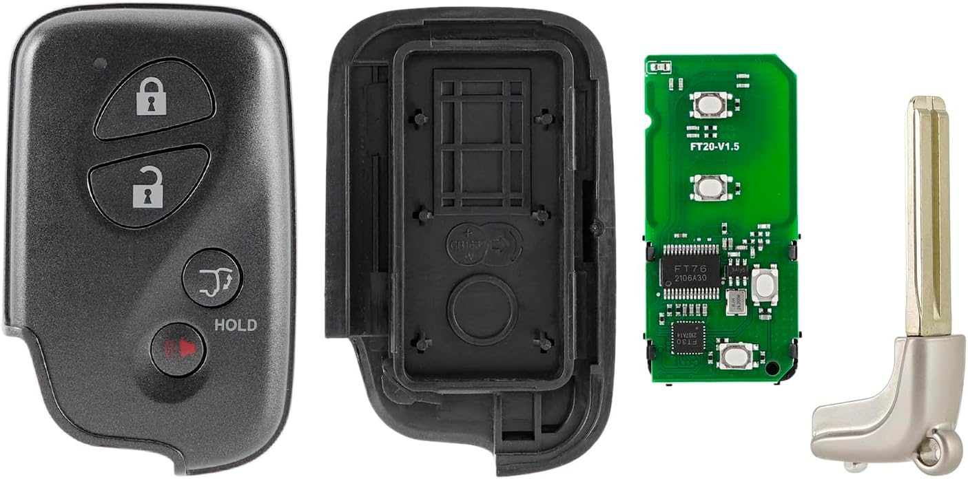 Smart Key Fob Remote Replacement Fits for 2009-2015 Lexus RX350/RX450/GX460/LX570/CT200h Keyless Entry Remote HYQ14ACX