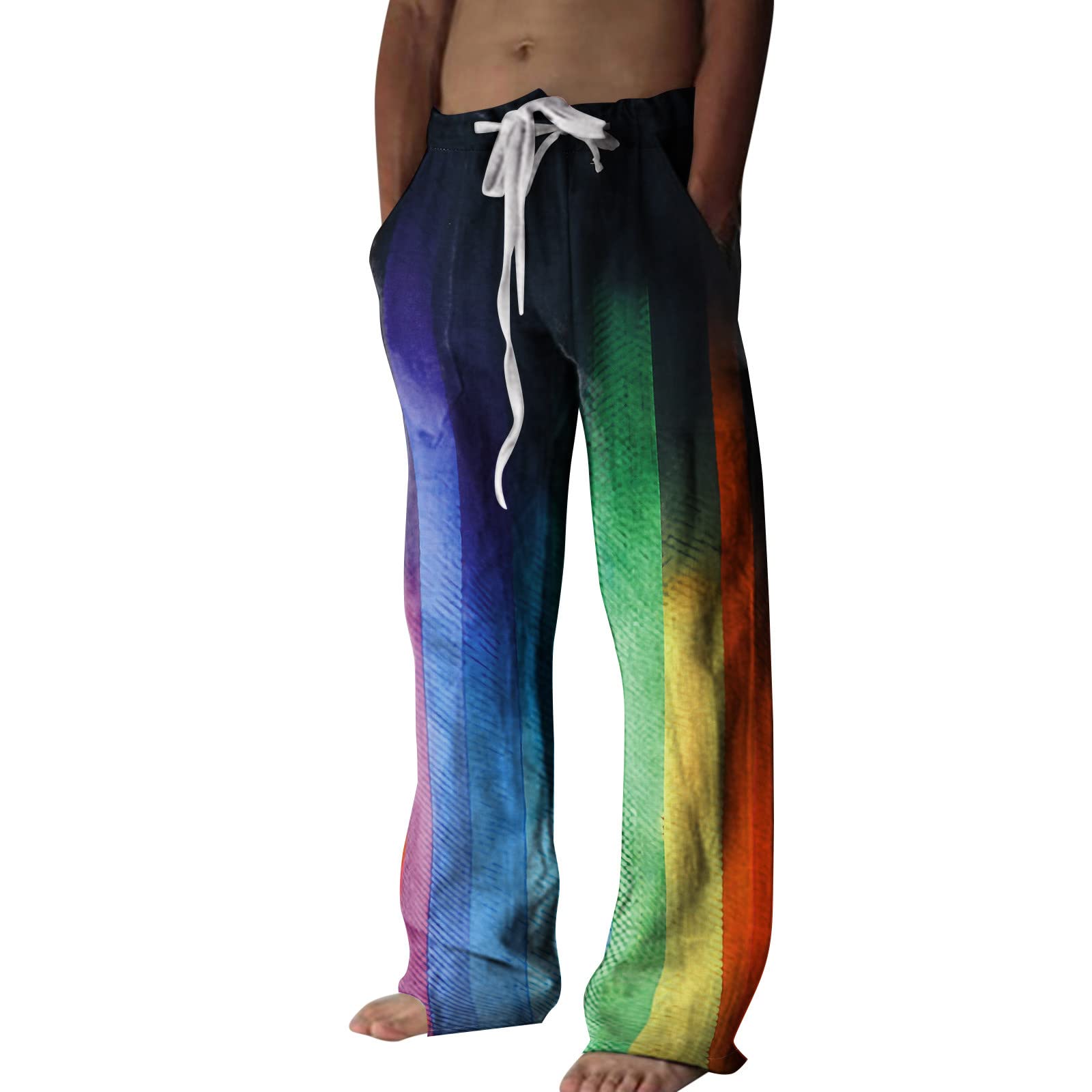 Elasticated Waistband Tie Dye Joggers Mens Blue Tie Dye Joggers