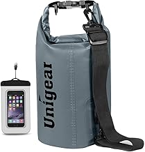 Unigear Dry Bag 2L/5L/10L/20L/30L/40L Dry Bag with Phone Case and Adjustable Long Shoulder Strap for Boating/Kayaking/Fishing/Rafting/Swimming/Camping/Snowboarding