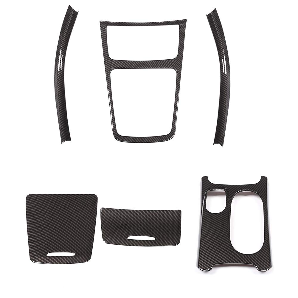 Adesivi per rivestimento pannello console centrale auto in ABS carbonio per Benz CLA GLA Classe A W117 X156 W176 A180 2014-2018, confezione da 6 pezzi