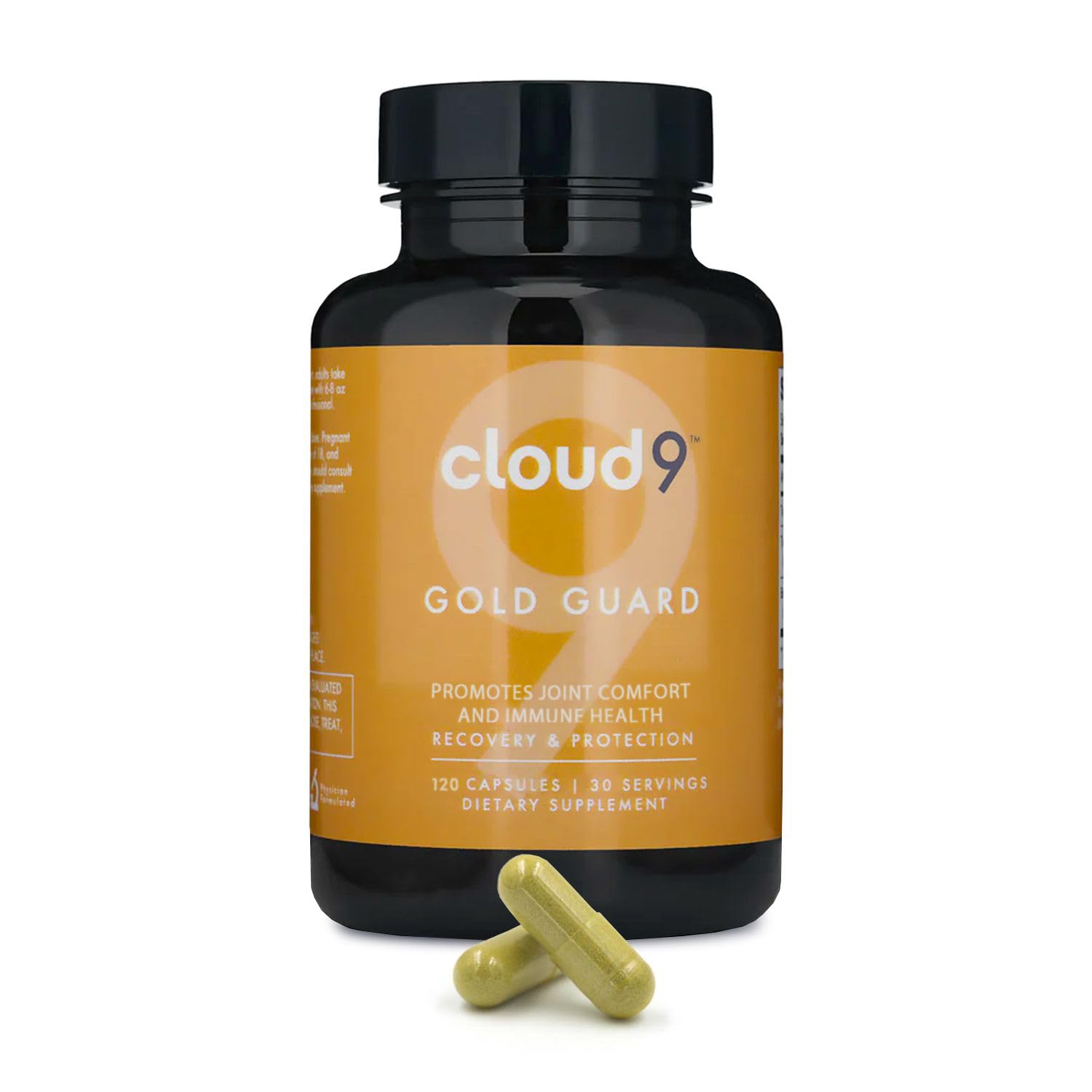 Cloud9 Gold Guard - Turmeric Supplement with BioPerine for Liver & Joint Support - 635mg Turmeric Root + Extract - Vegan, Non-GMO, 60 Capsules
