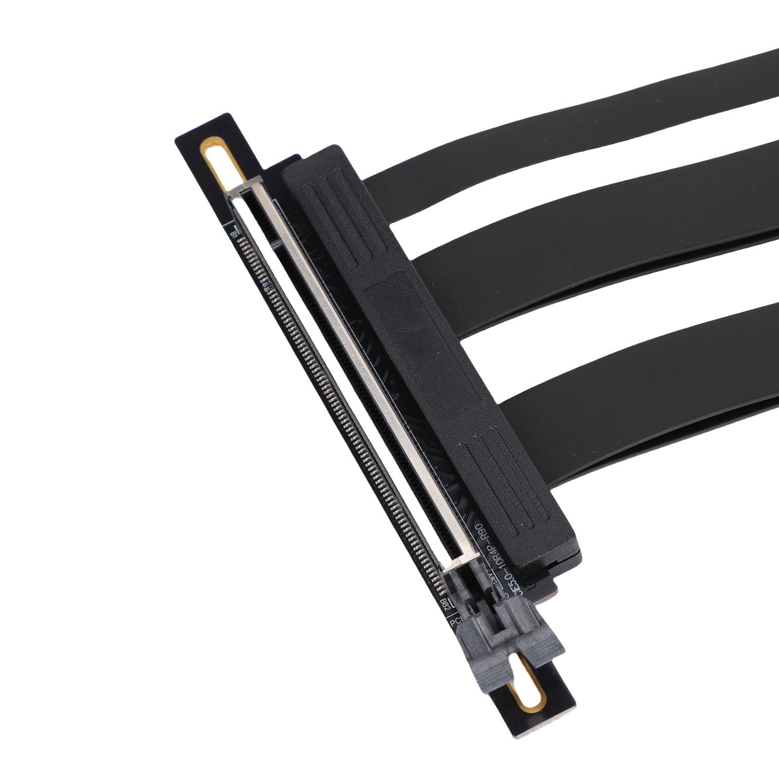 PUSOKEI Kabel Nośny PCIe 5.0, Przedłużacz Karty Graficznej GPU PCIE5.0 X16 dla RTX 4090 (Ti), prędkość 128 Gb/s, Kąt Prosty 90 do Pionowego Montażu Karty Graficznej, Kompatybilny z (30cm)