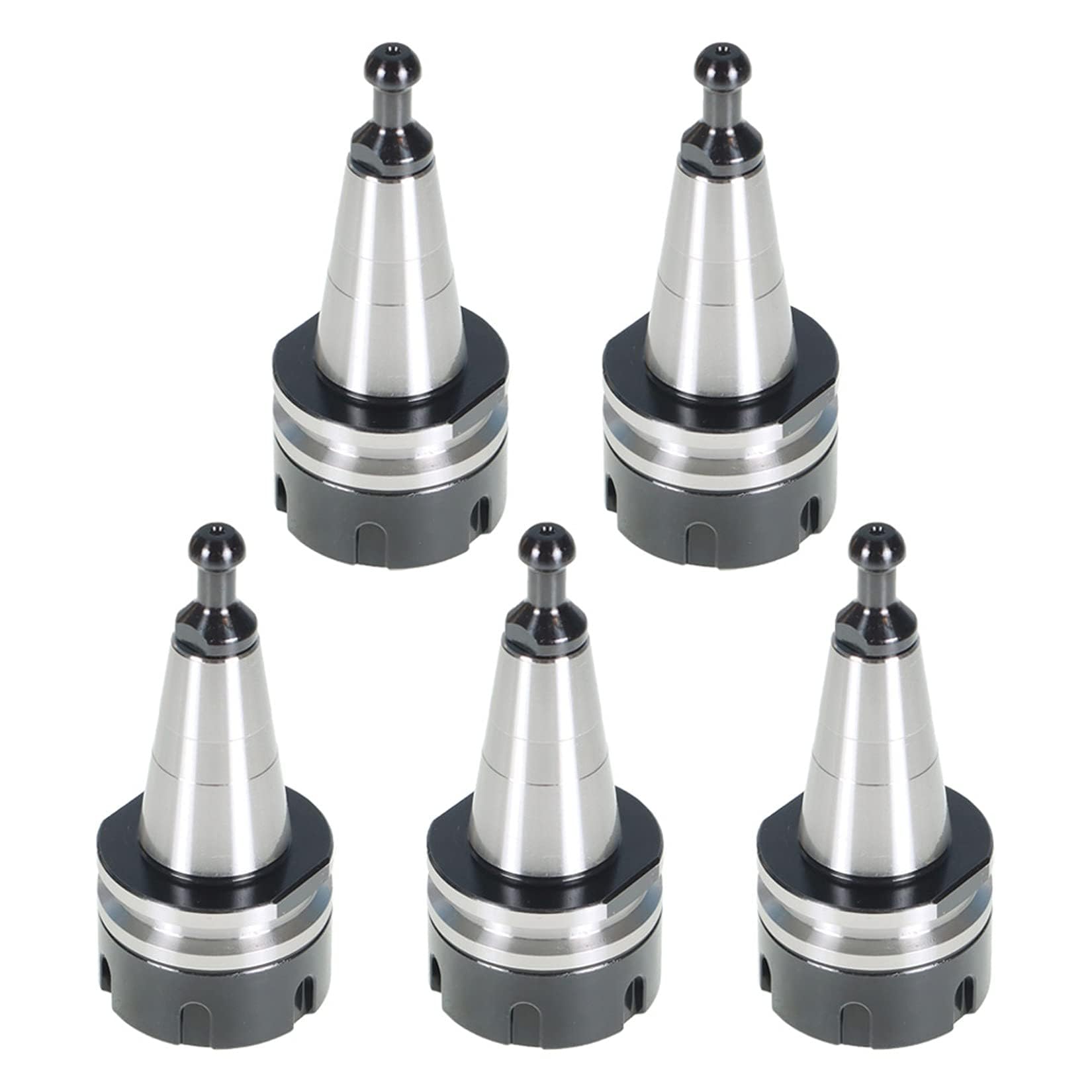 findmall 5Pcs ISO30 ER32-45L Chuck Tool Holder Balance Collet Chuck G2.5 30000RPM CNC Stainless Steel Tool Holder with Pull Stud Milling Lathe Fit for