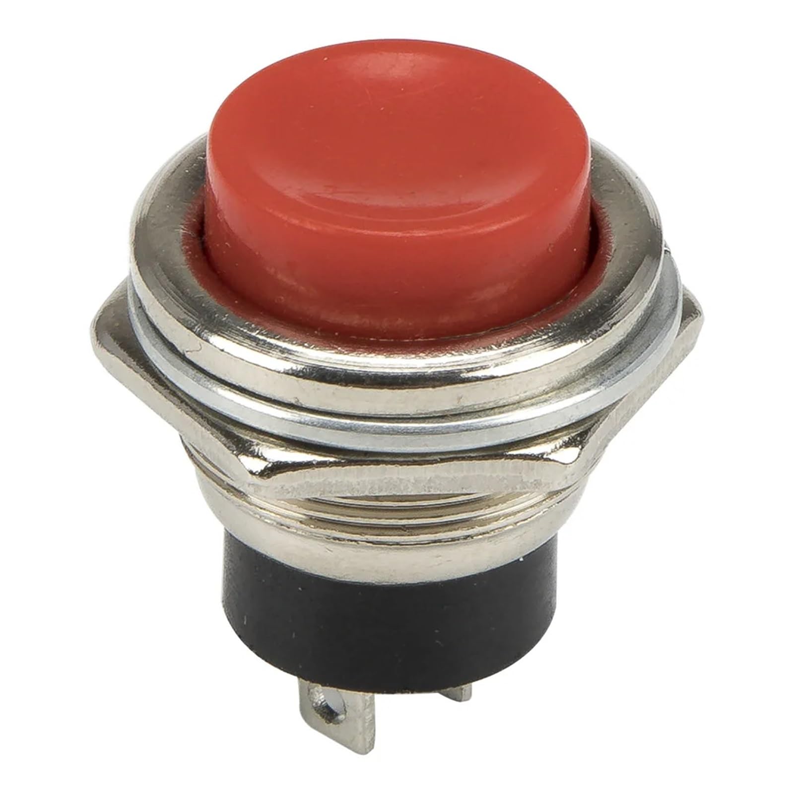 JNURGWLYH 100pcs / lot DS-212 16mm Reset - Off Push Button Switch SPST pushbutton(Rosso)