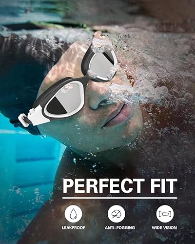 Miniatura 3 de Gafas de natación polarizadas, gafas de natación para hombres, mujeres y adultos, protección antivaho y UV