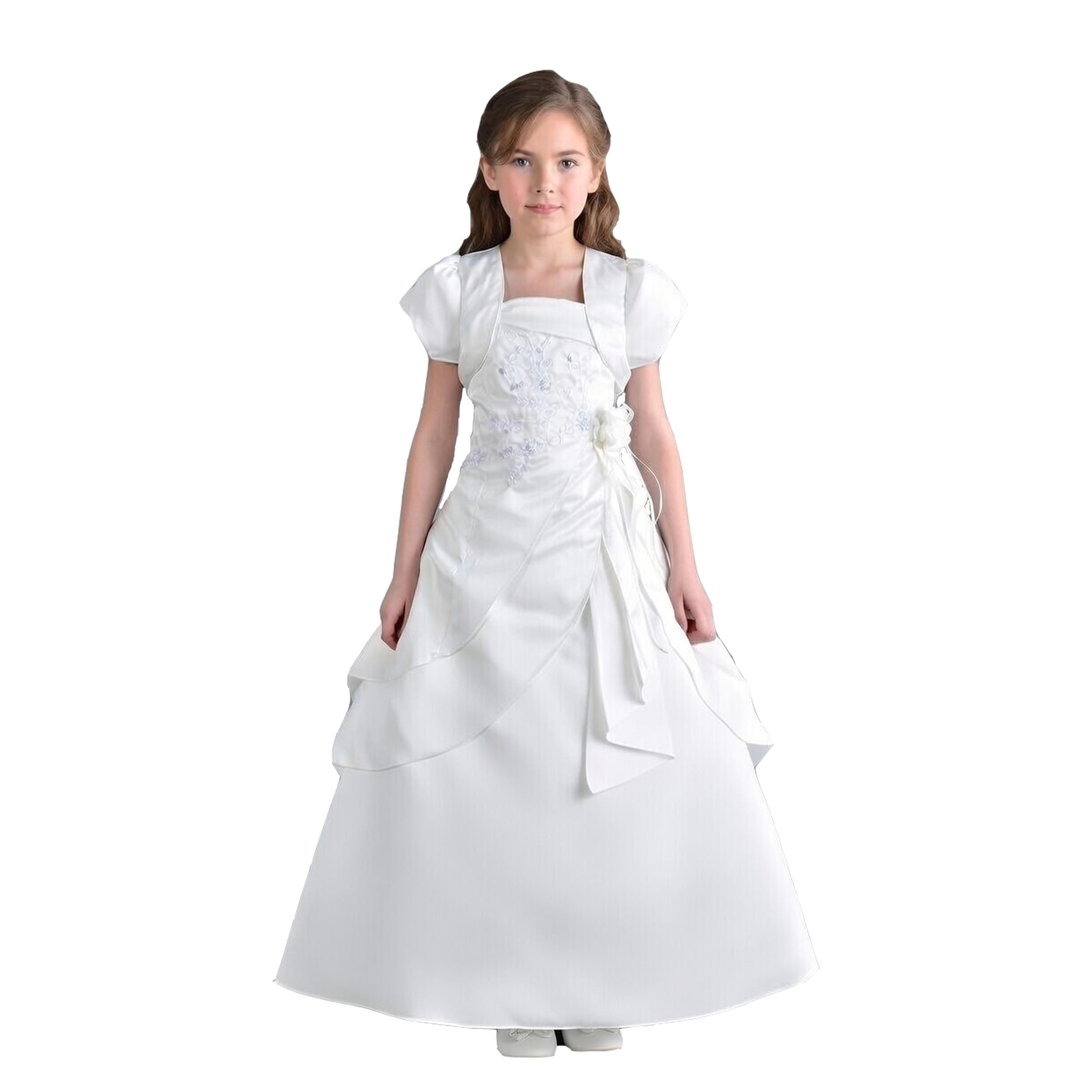 Cinda Girls Ivory Satin Holy Communion Dress 12-13 Years