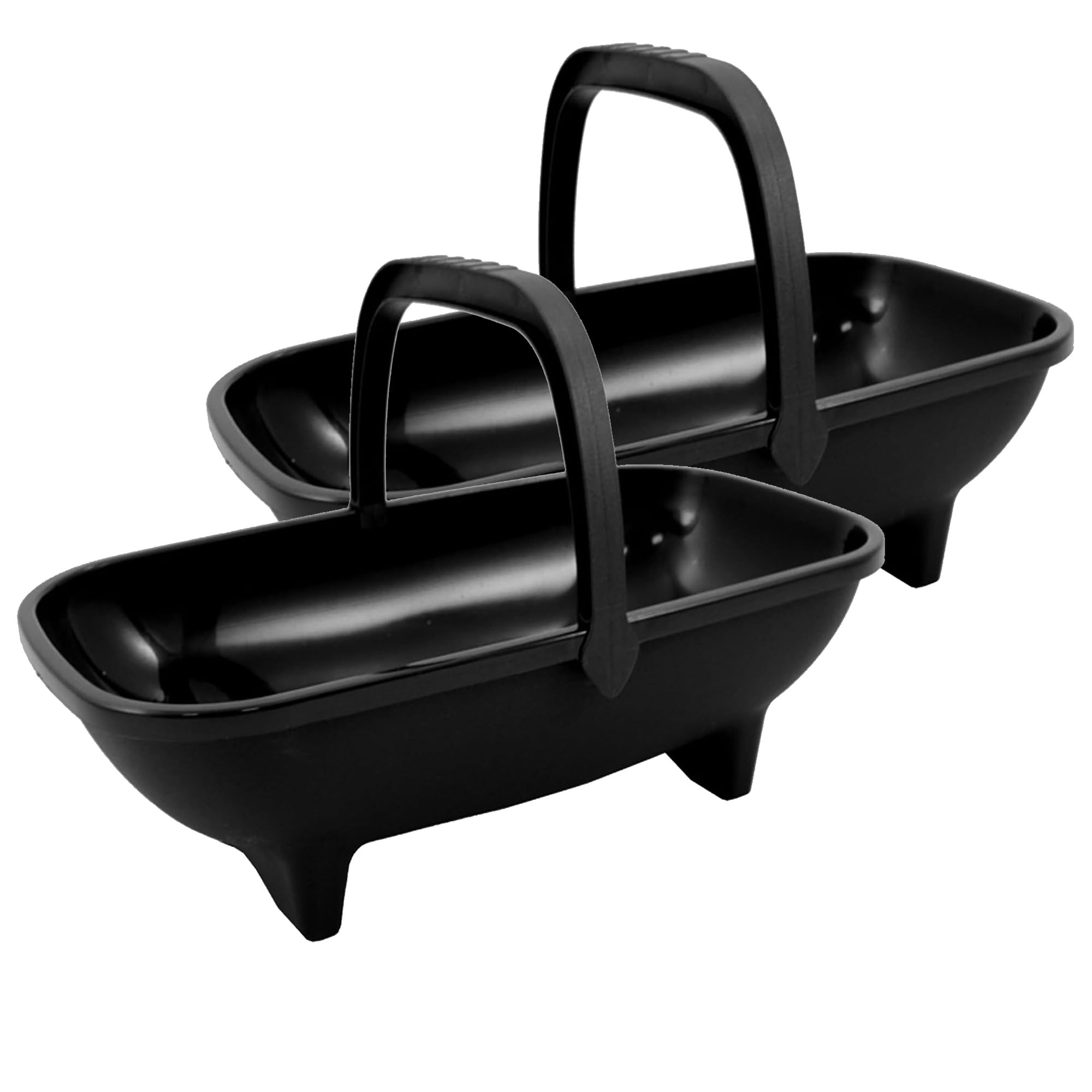 Star Supplies Black Lightweight Small Plastic 53Cm Multipurpose Garden Plant Pot Trug For Tools With Handle