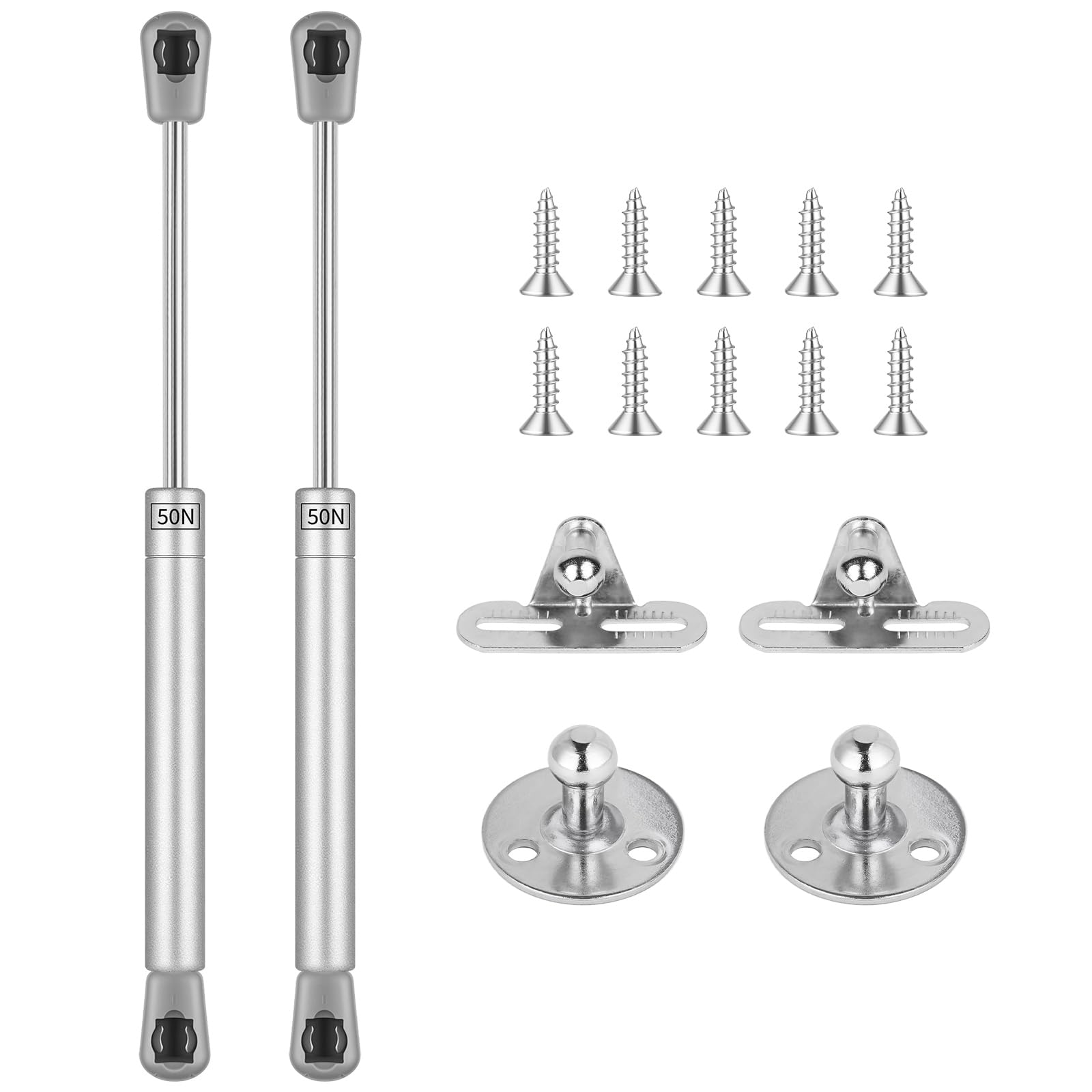 NUTKIT 2PCS 50N Gas Struts, Hydraulic Cabinet Door Hinges