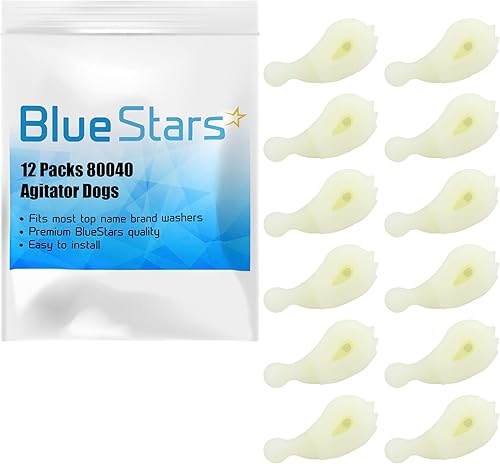 BlueStars Paquete de 12 perros agitadores 80040 Resistente Compatible con lavadoras Whirlpool y Kenmore Reemplaza 285612 285770 3366877 387091