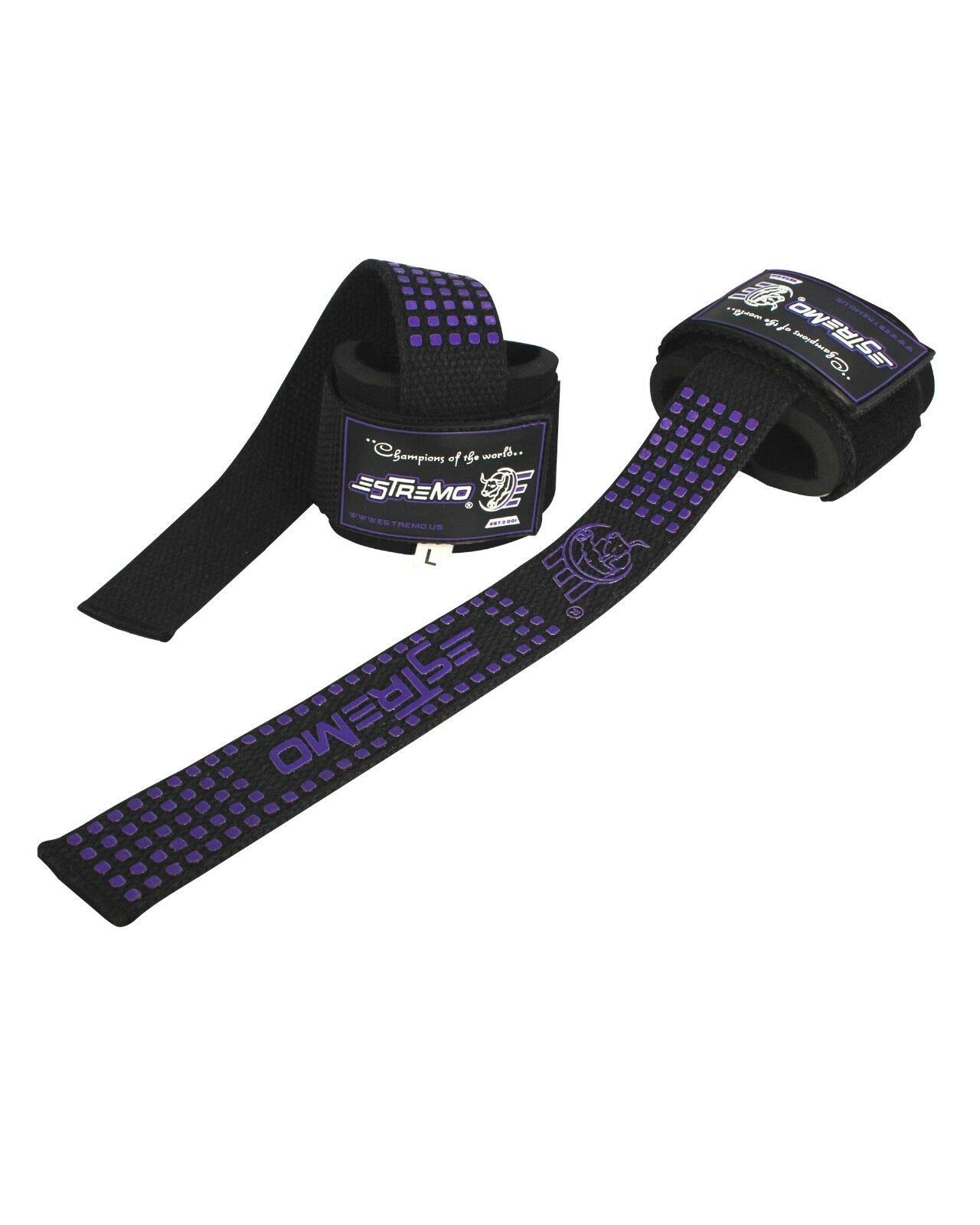 ESTREMO Weight Lifting Wrist Straps,Wrist Protector for Weightlifting,MMA, Strength Training,Powerlifting Lifting Straps Gym Bodybuilding Lift Heavier Weights Silicone Grips Deadlift Straps