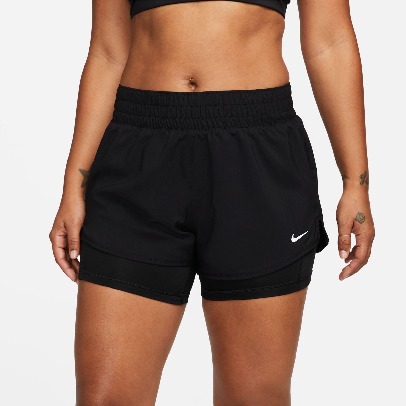 NIKE W Nk One DF Mr 3in BR Short - Pantalones Cortos Mujer