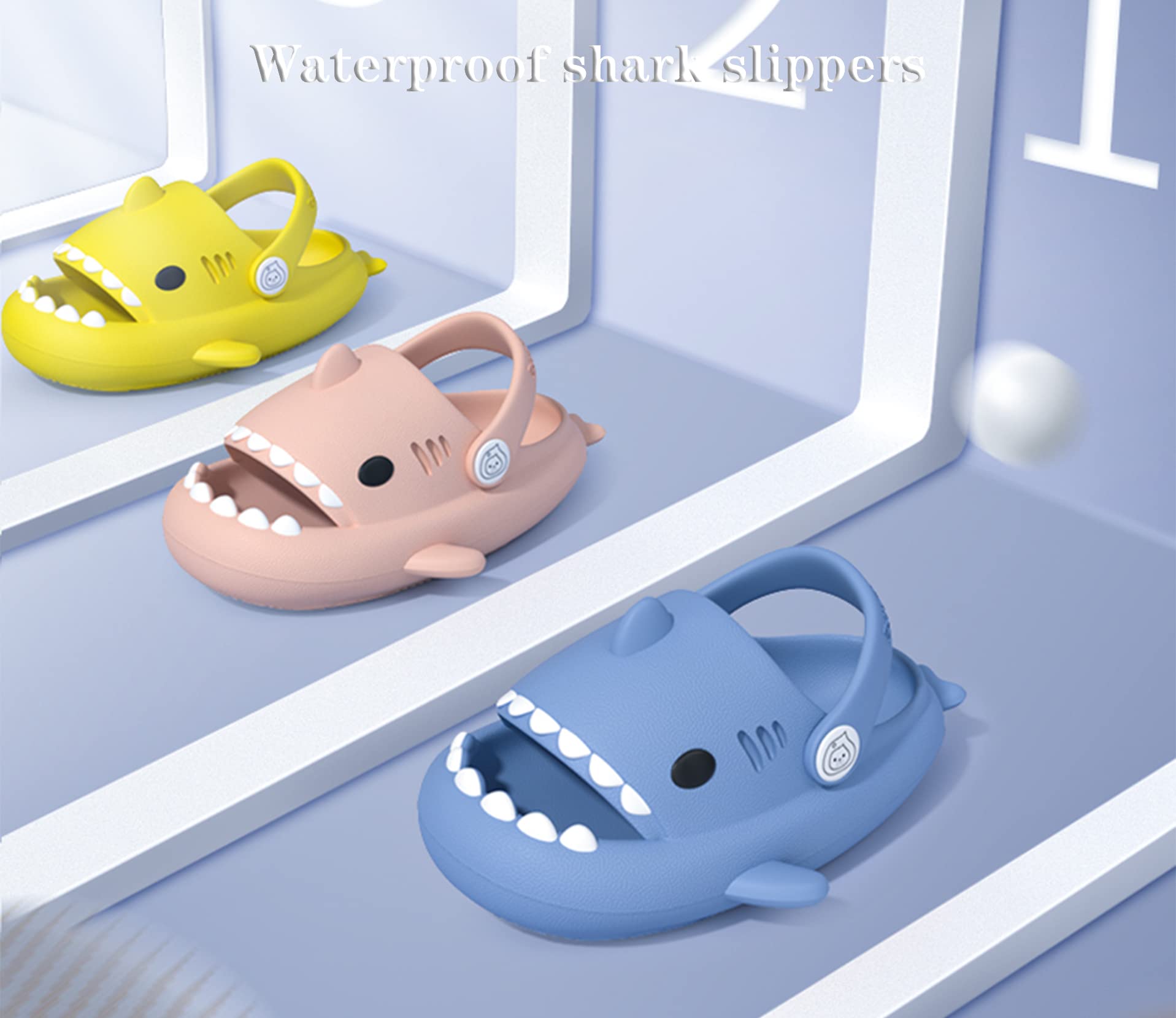 SMajong Chanclas de Playa para Niña Niño Zapatillas de Baño Antideslizante Zapatos de Piscina Ligero Verano Mules, A Amarillo, 25/26 EU