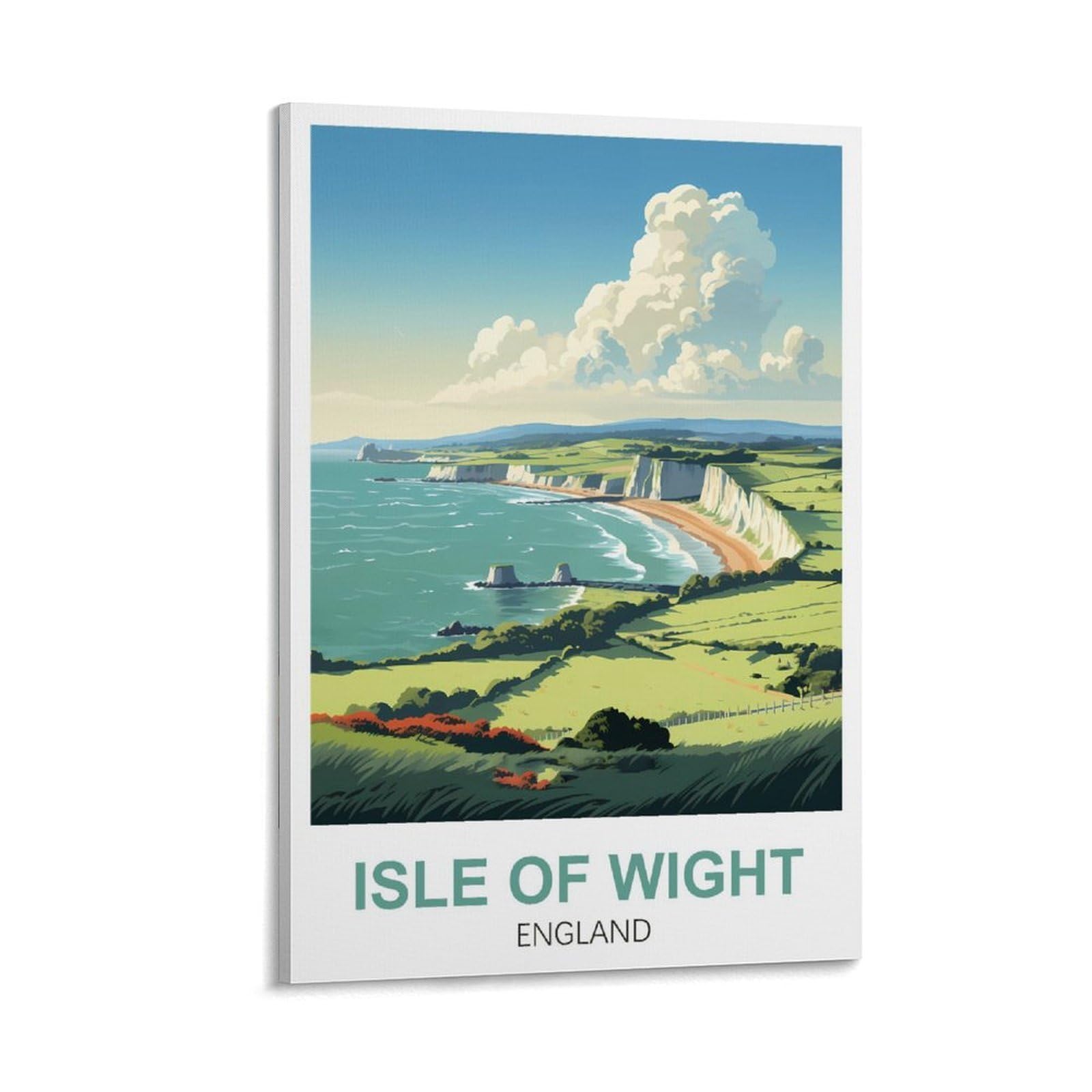 ZBBGGOZ Isle of Wight England Vintage Travel Posters 08x12inch(20x30cm) Canvas Wall Posters And Art Picture Print Modern Family Bedroom Decor