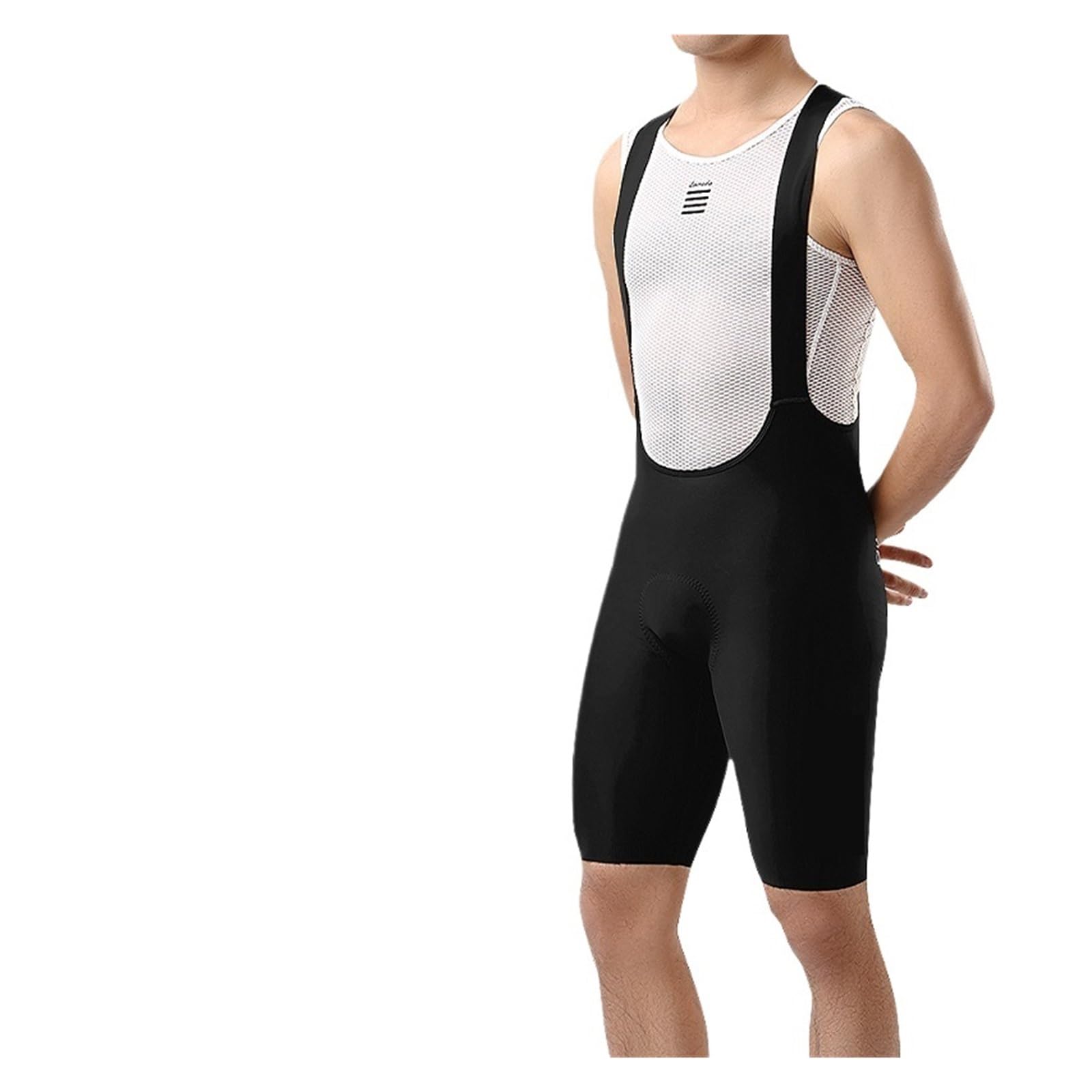 Bicicleta Pantalones Cortos Culotte de Ciclismo for Hombre, Transpirable, Verano, Acolchado, for montaña(Black,M-EU)
