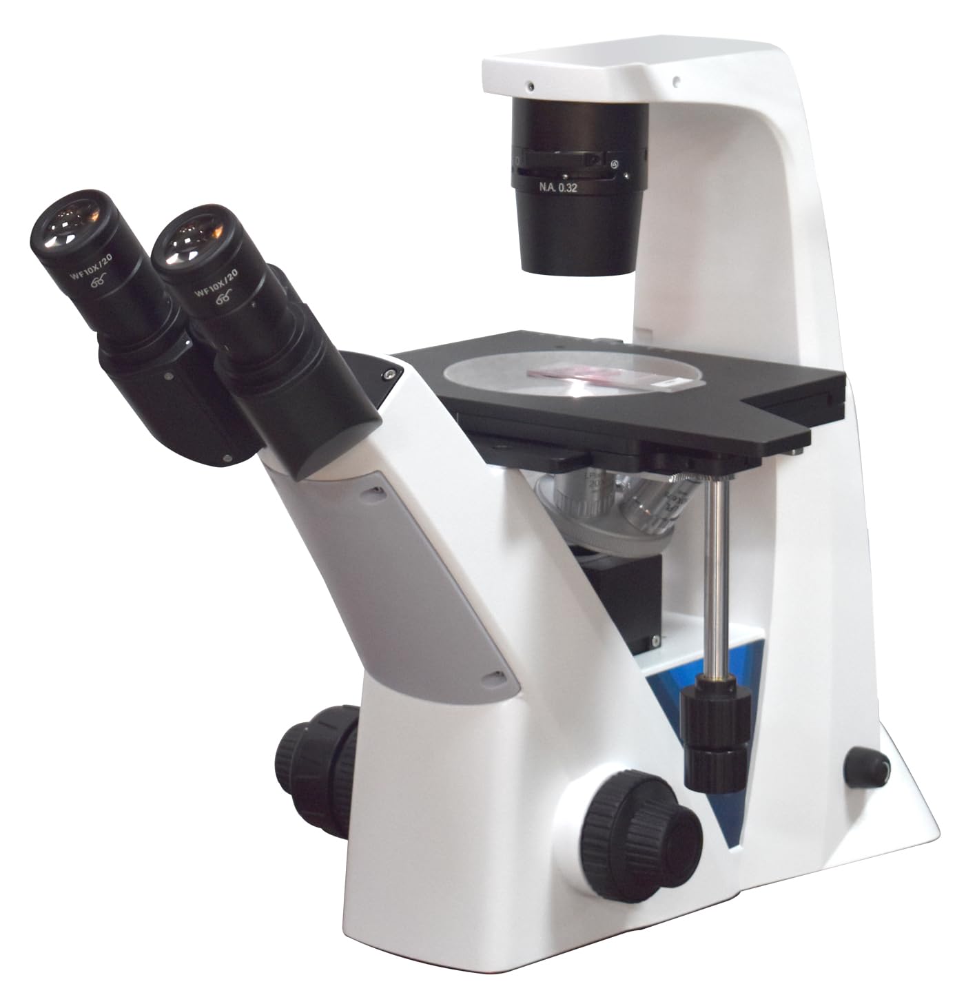 Radical Inverted Biology Phase Contrast Live Cell Microscope Infinity Optical System for Petridish, Culture Counting Chamber w Camera Port, Long Working Distance Objectives & Condenser LED Light